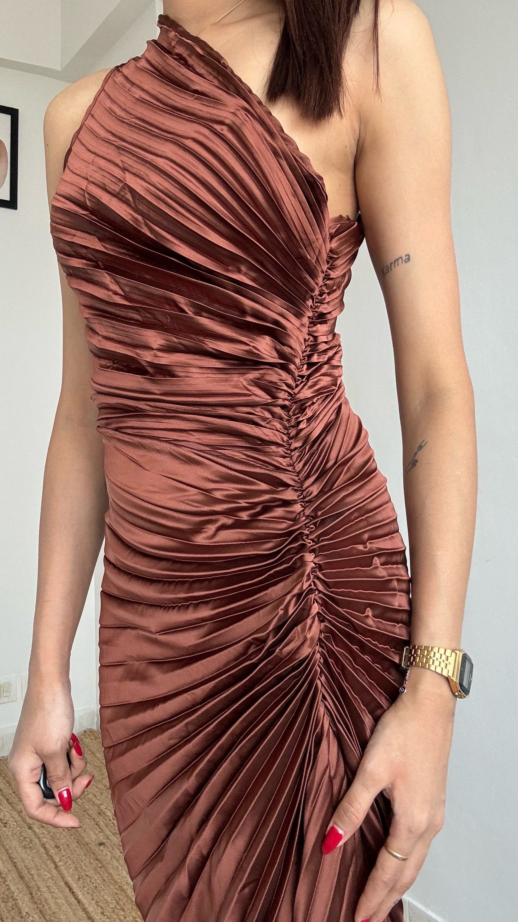 MNG inspired one shoulder dress