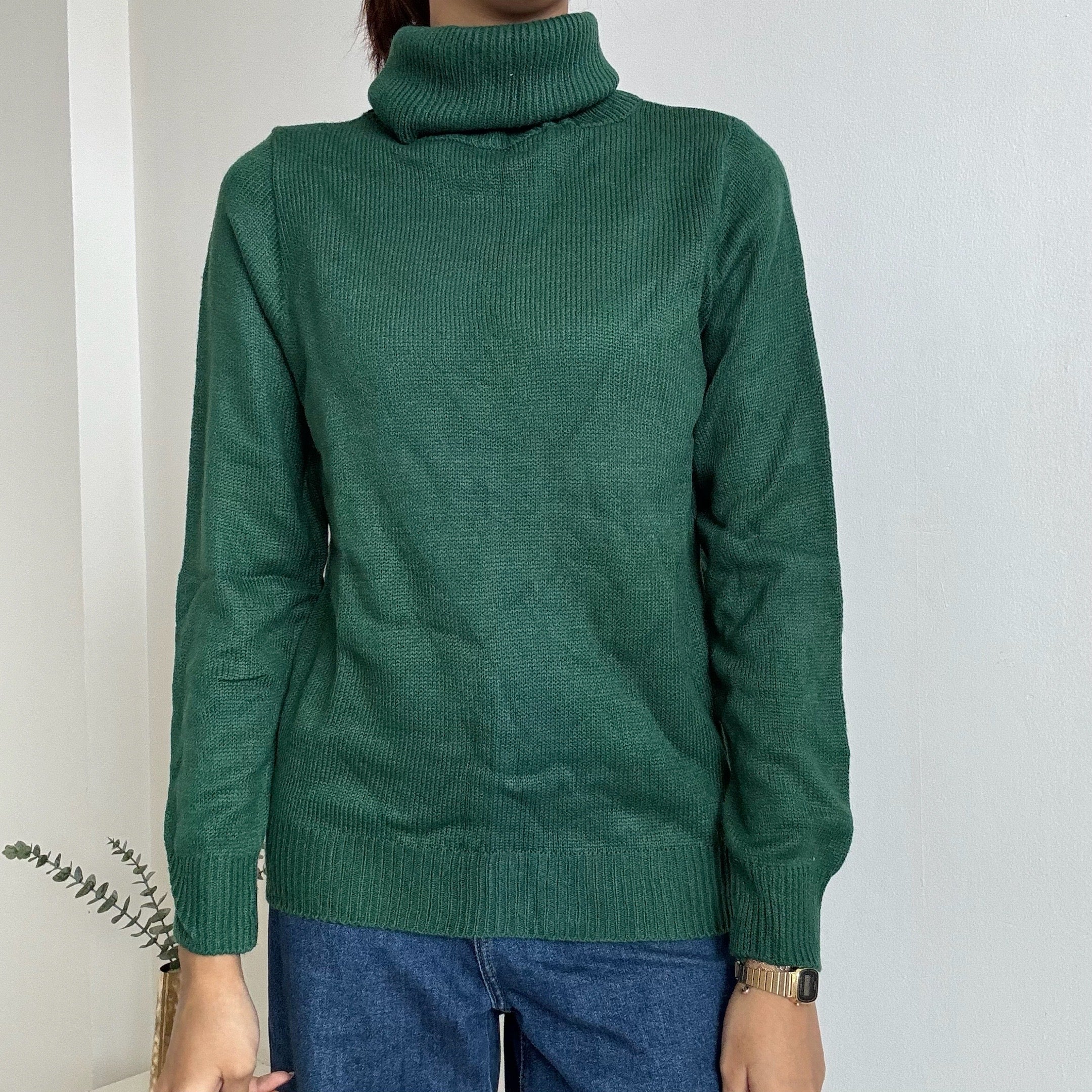 Green Turtle Neck Sweater