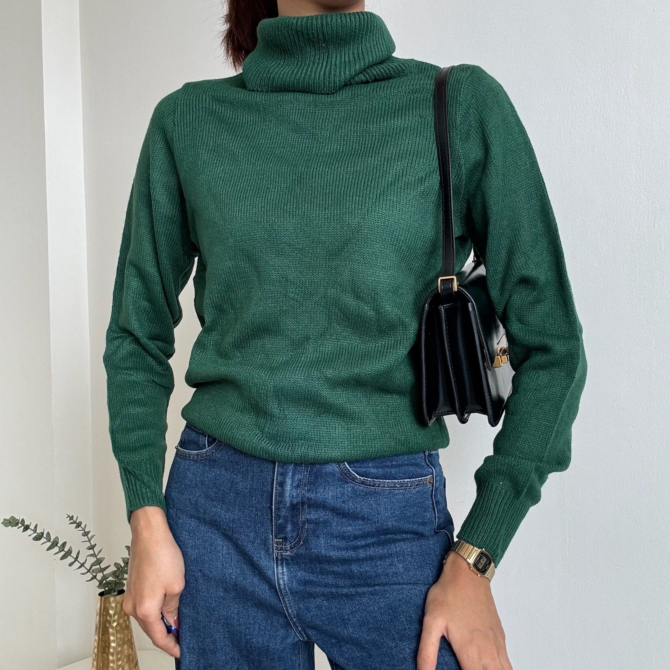 Green Turtle Neck Sweater