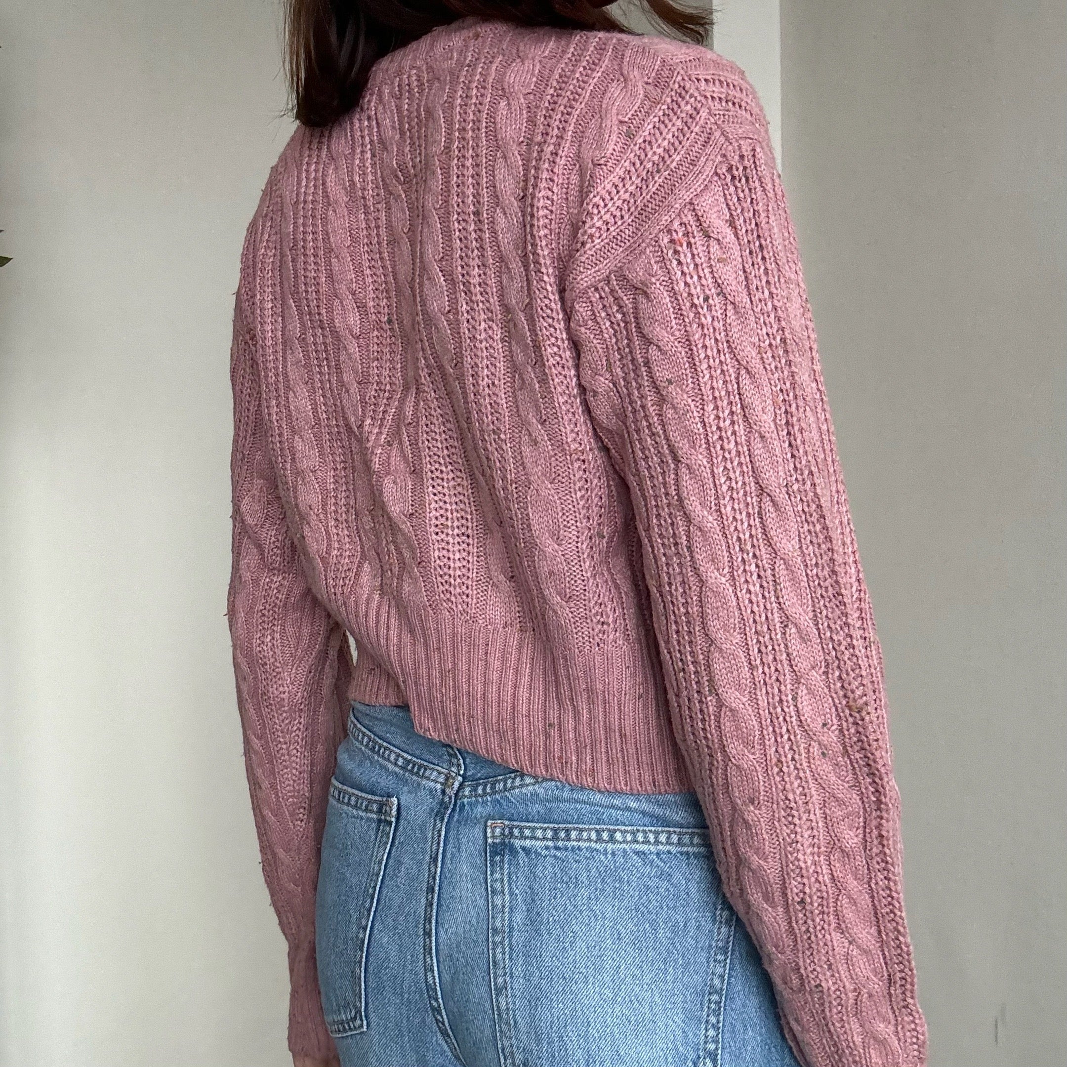 Baby Pink Button Cardigan