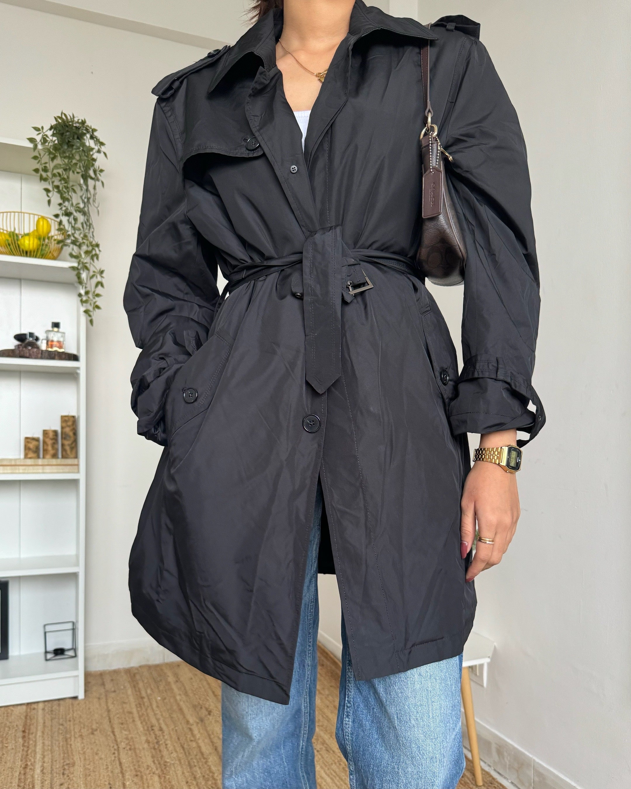 Black Trench Coat - ROGATIS