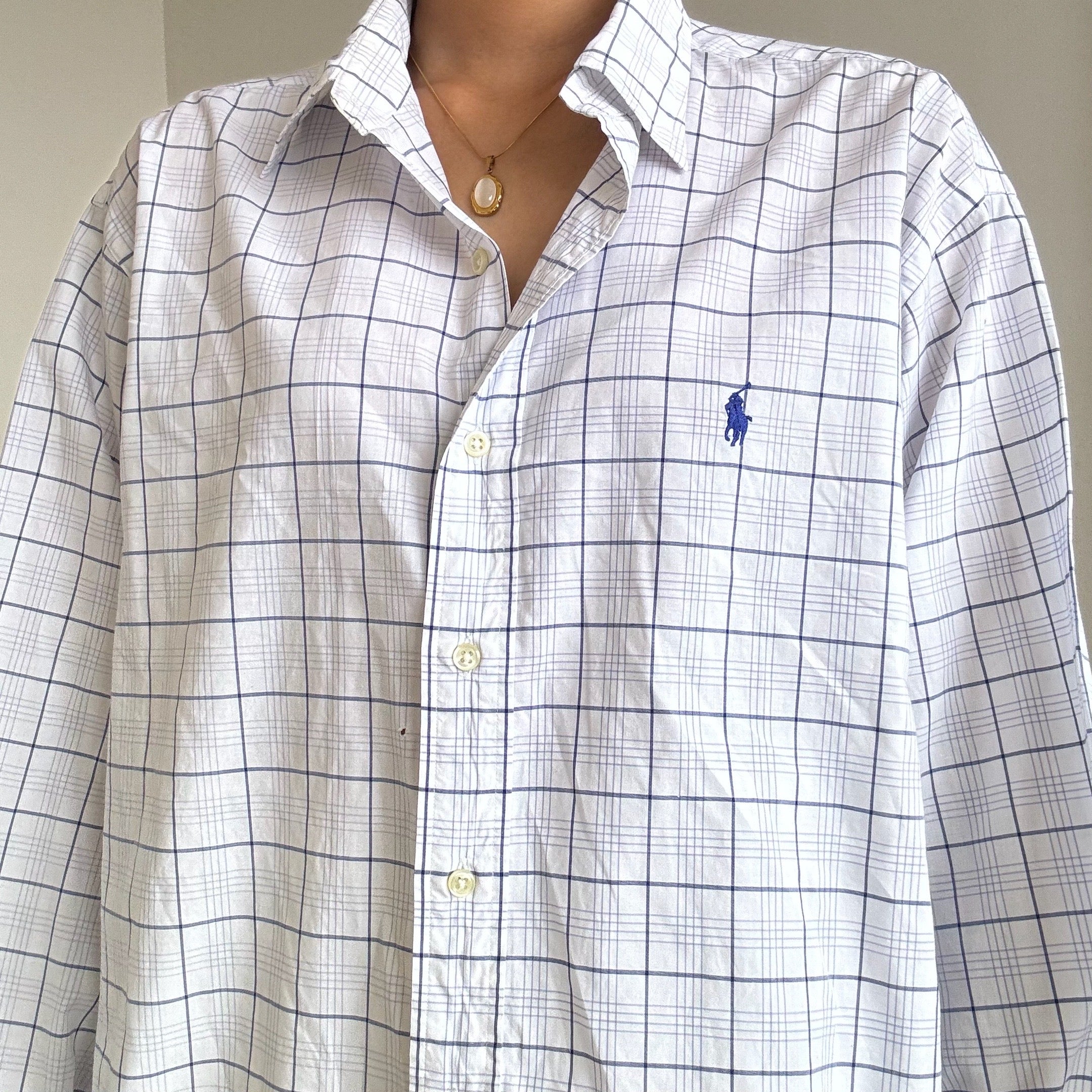 White Checkered Unisex Shirt - Polo Ralph Lauren