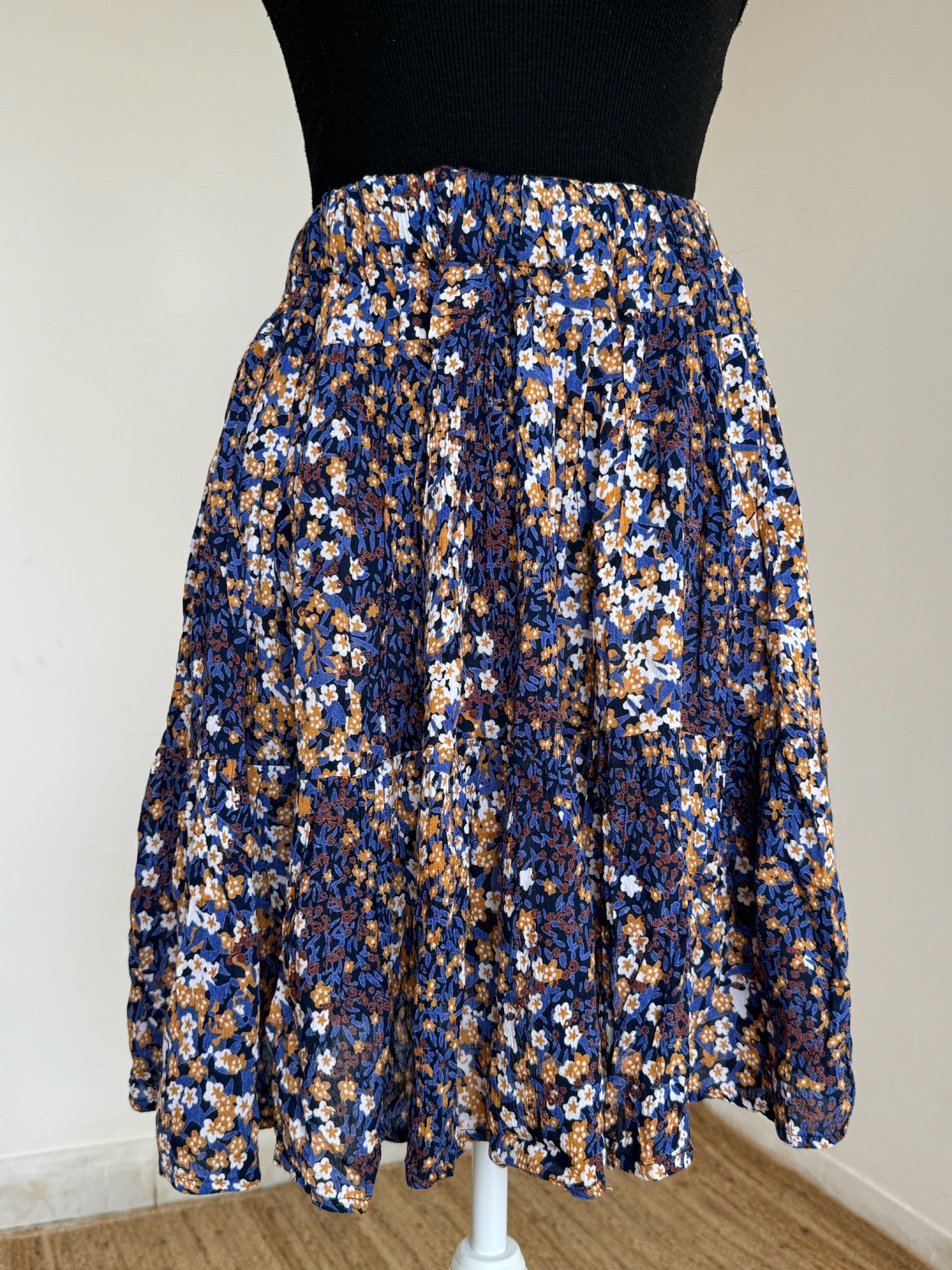 Black-Blue Flare Skirt  - 25/30