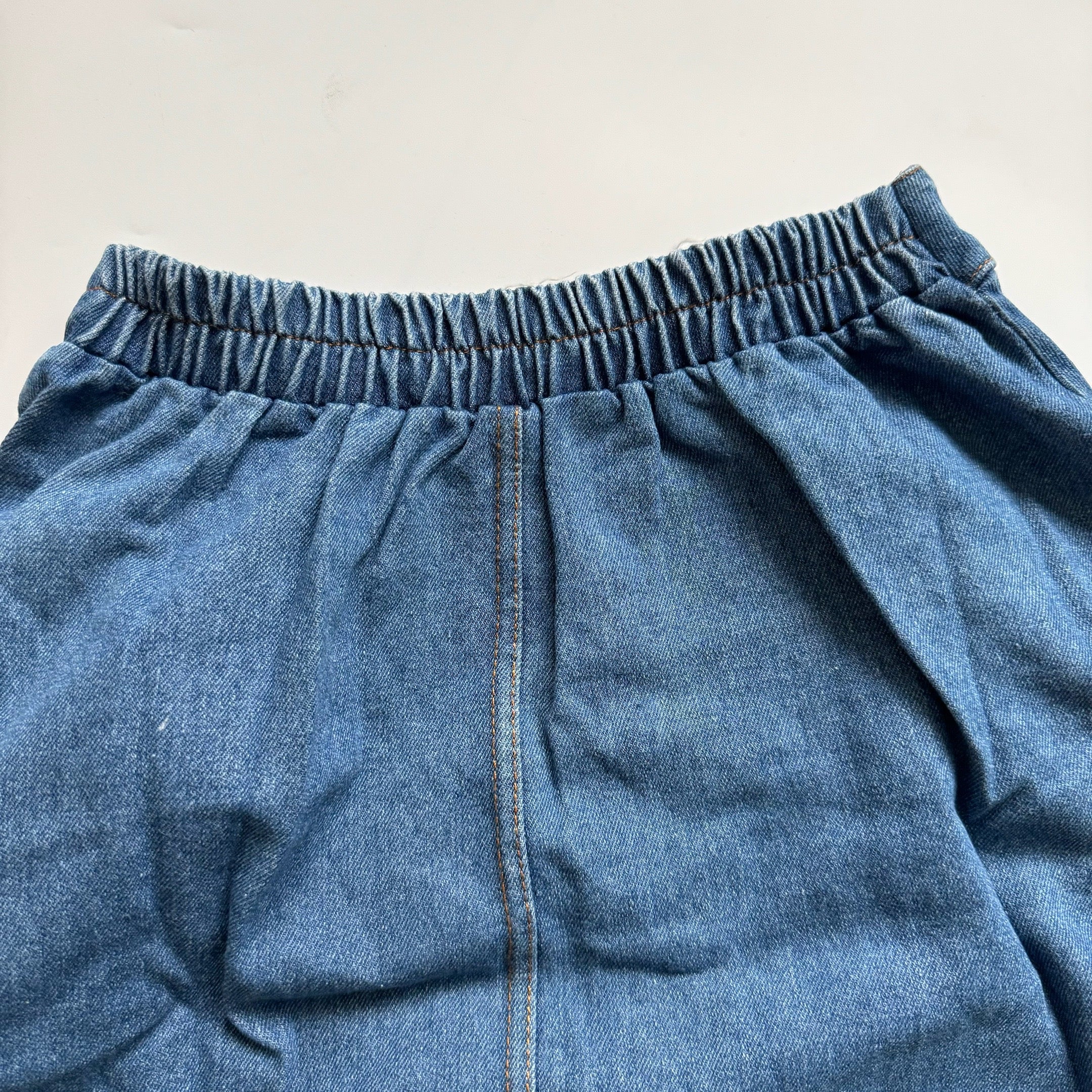 Button-up Denim Midi Skirt - 24/26"