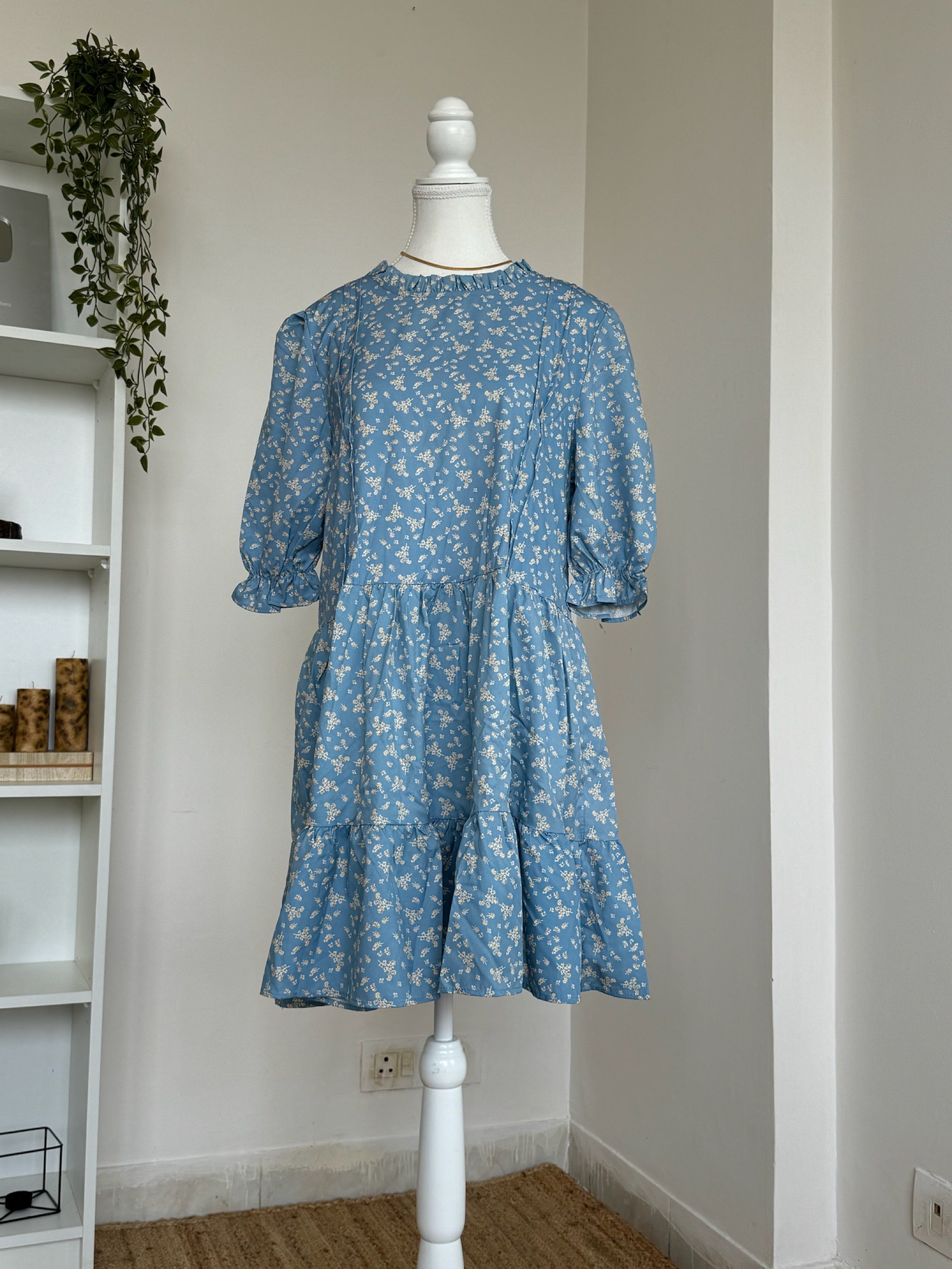 Baby Blue Floral Dress