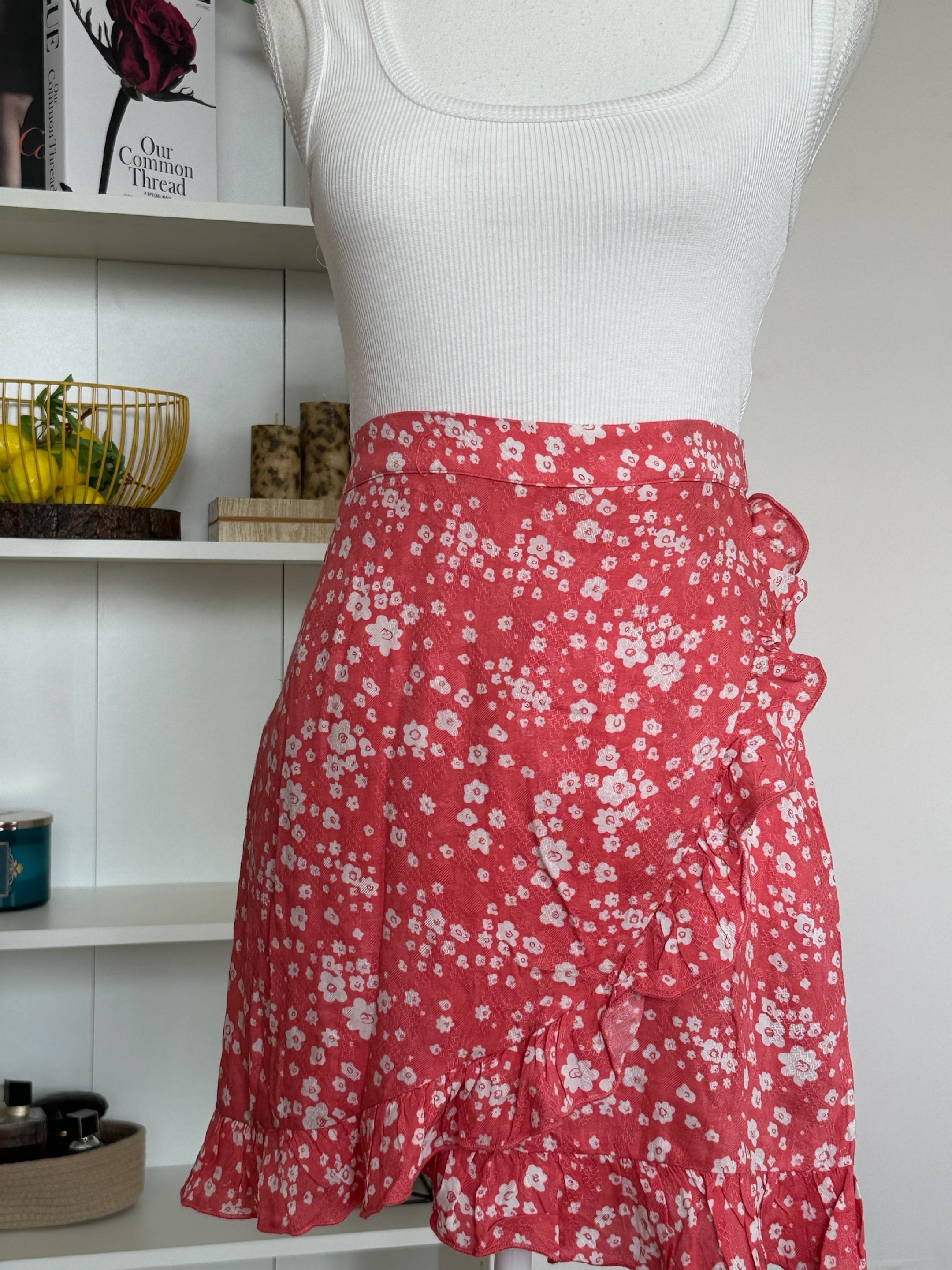 Pink Printed Mini Skirt -  28/32