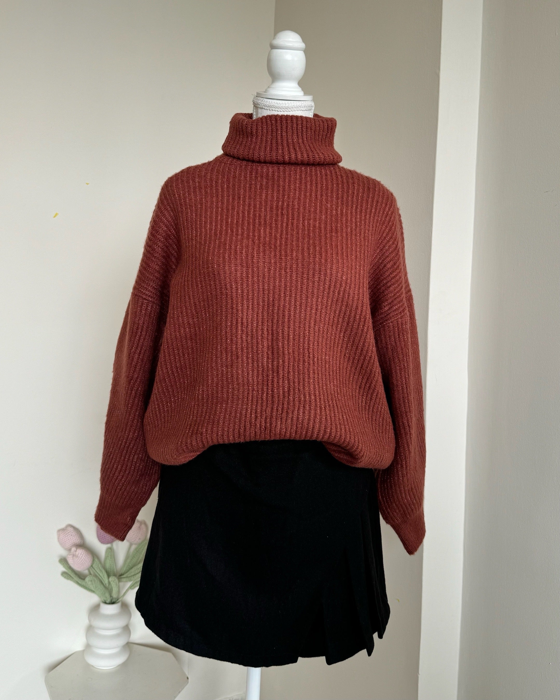 Brick Red Cozy Sweater