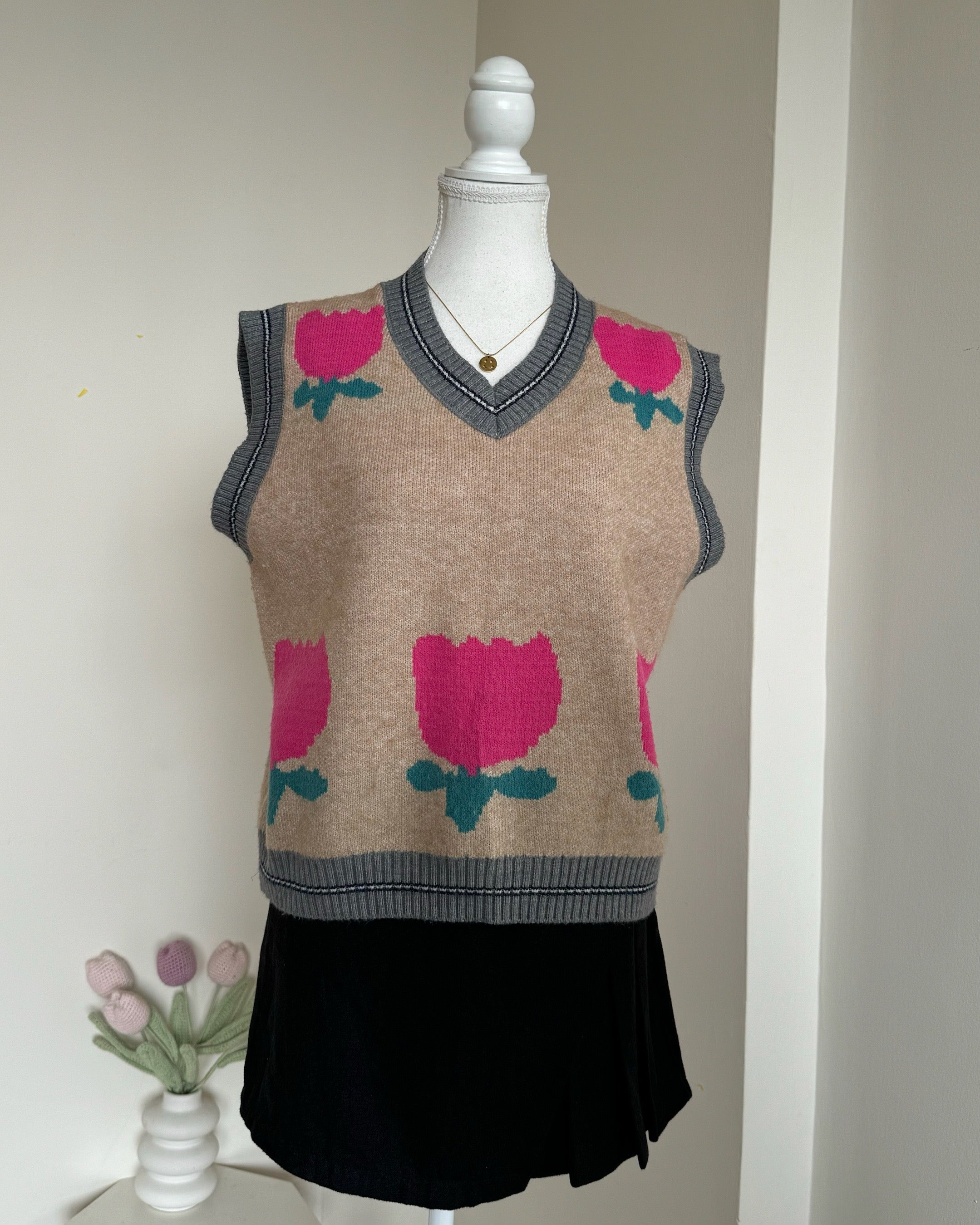 Tulips Cozy Sweater Vest