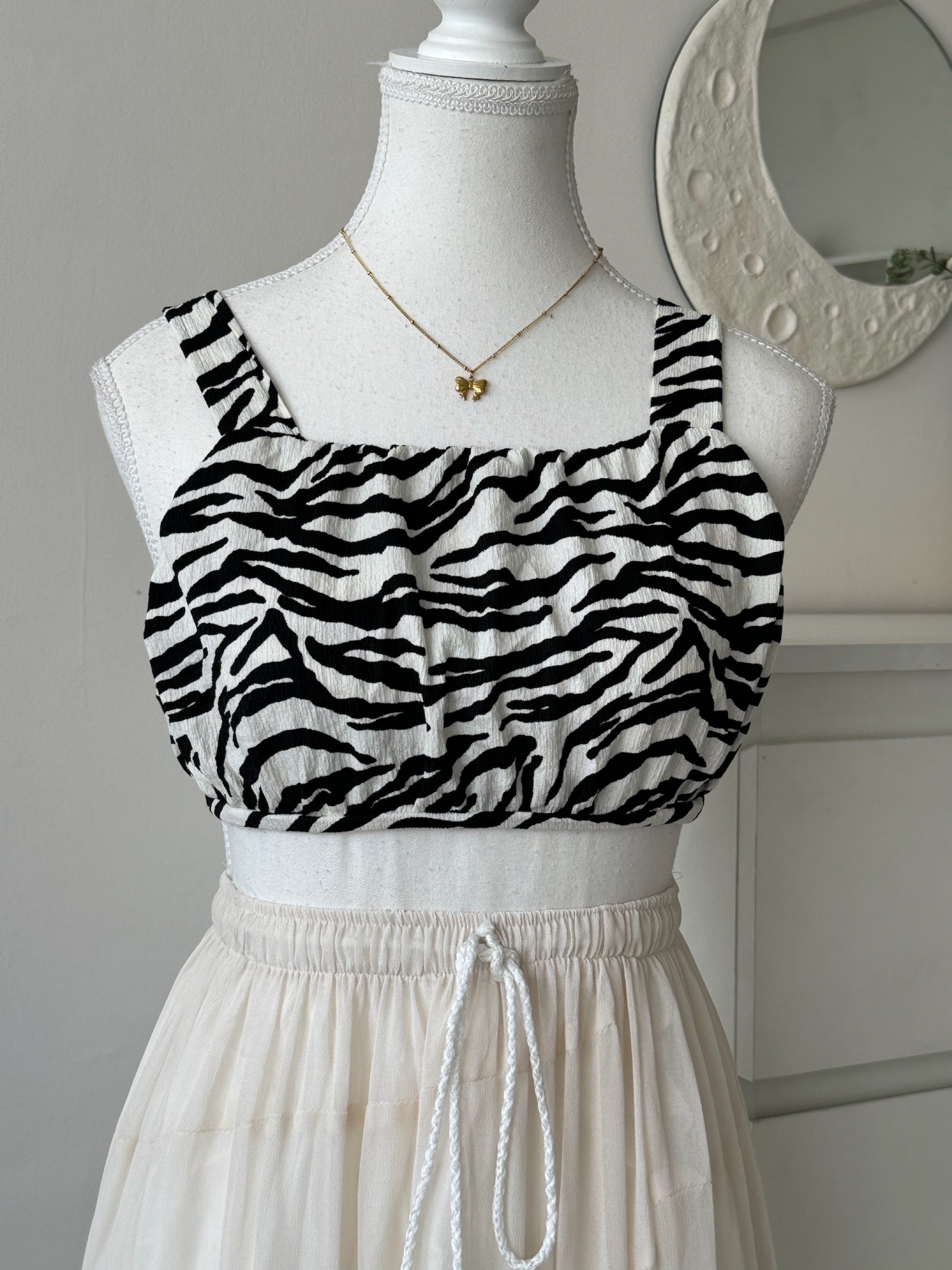 Zebra Print Crop Top