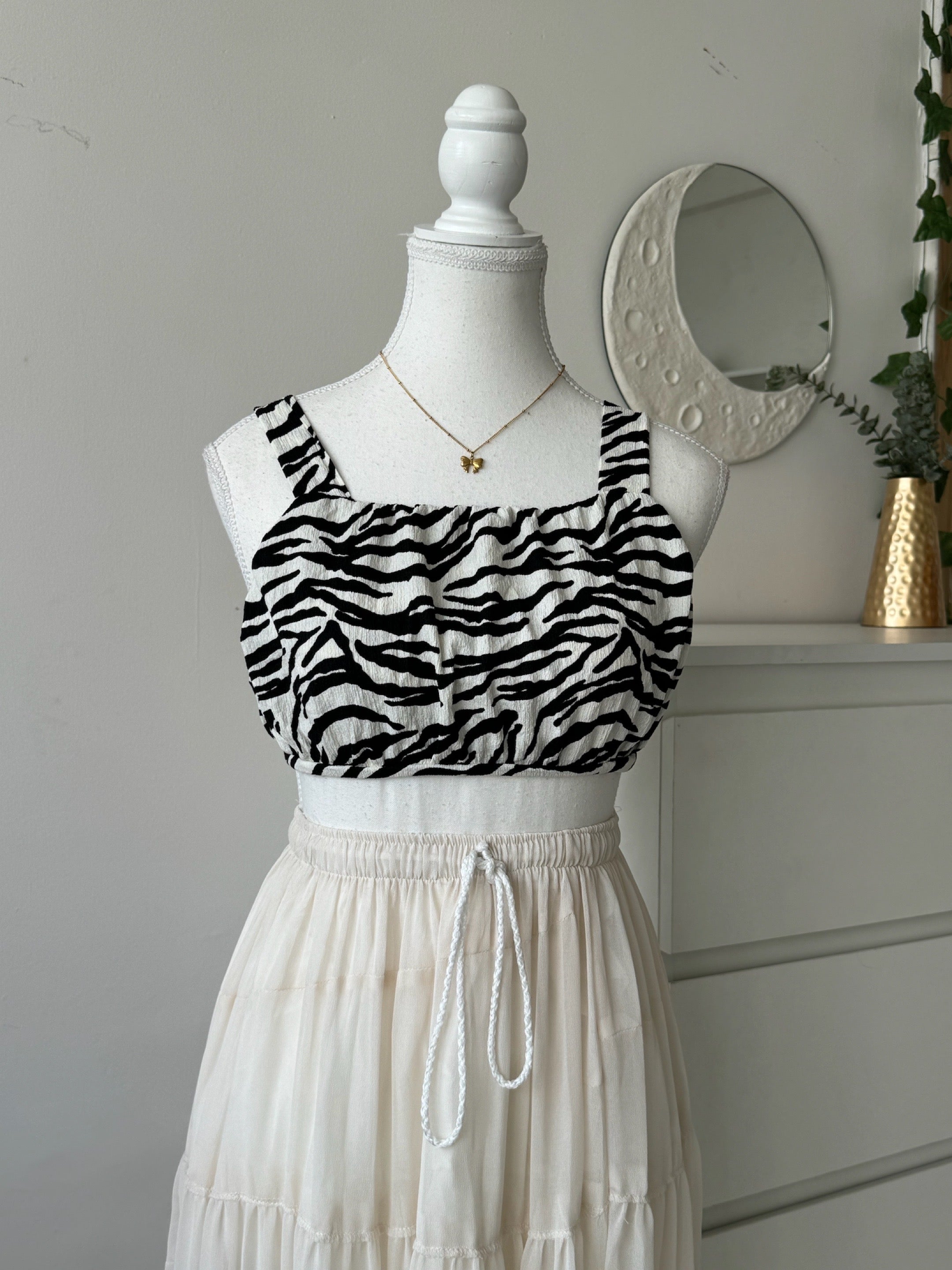 Zebra Print Crop Top