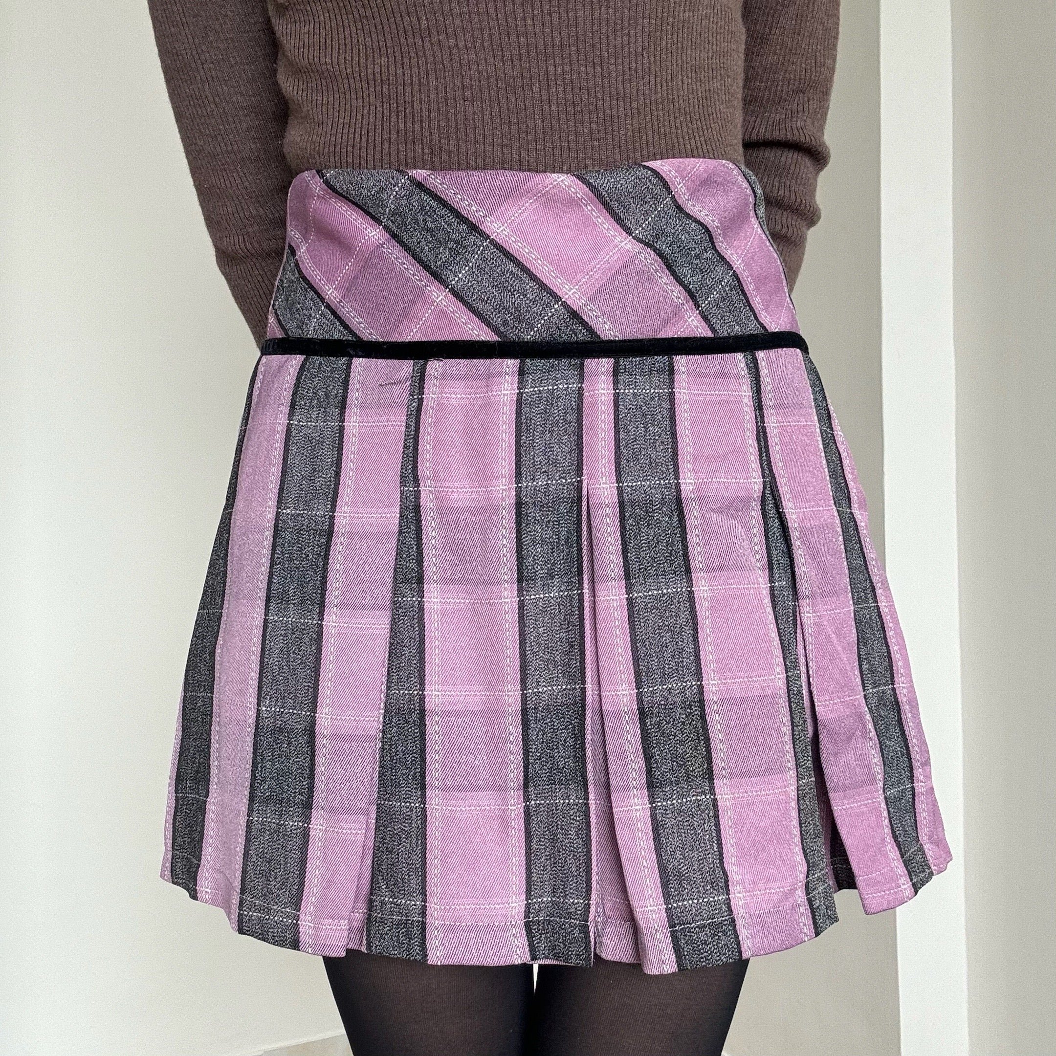 Mauve Pleated Skirt -  28