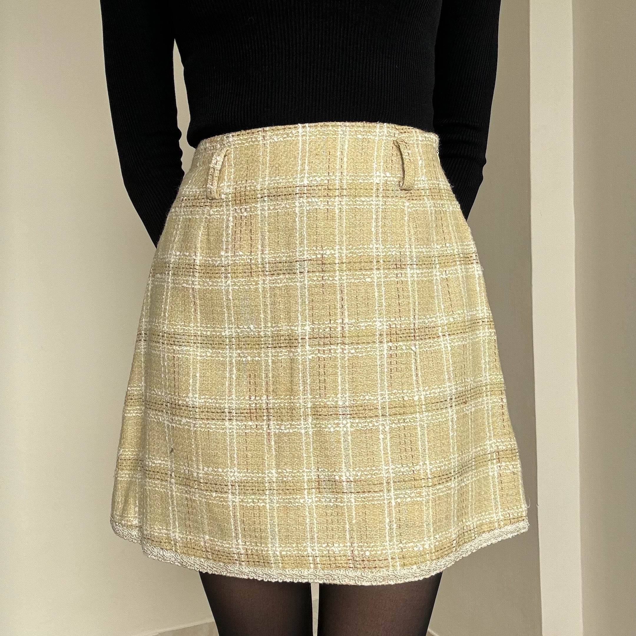 Yellow Tweed Skirt - 24