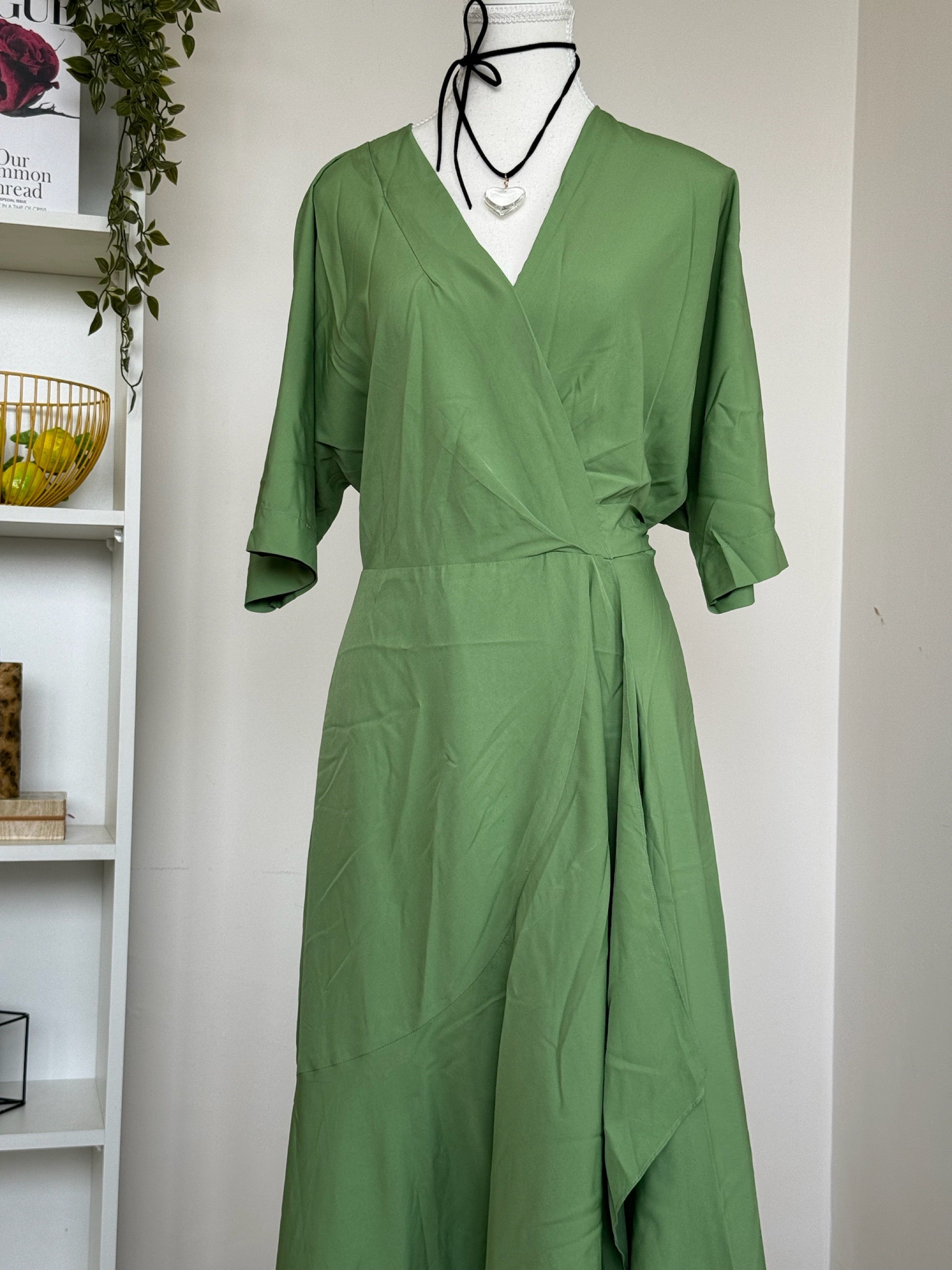 Green Wraparound Dress