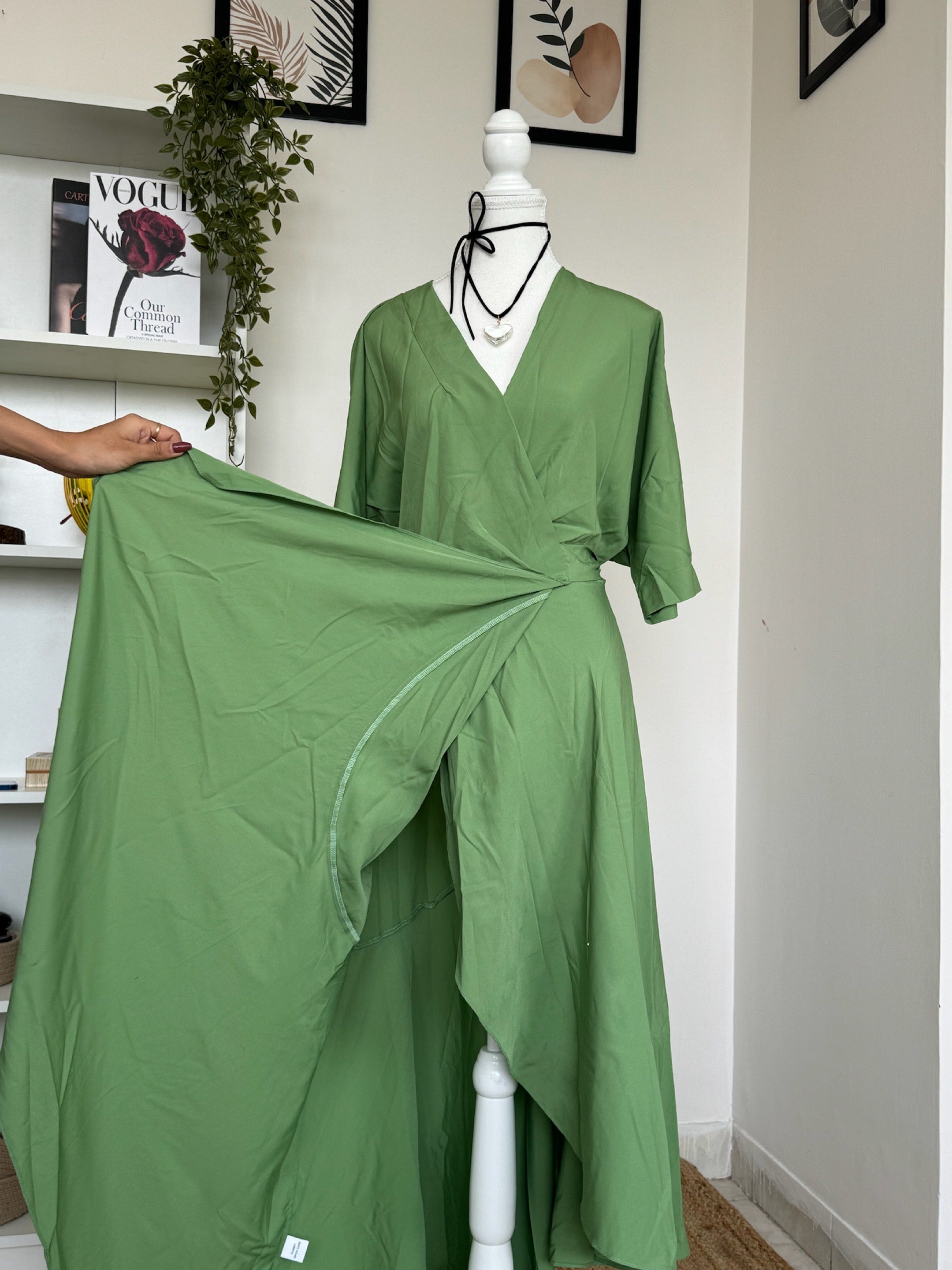 Green Wraparound Dress