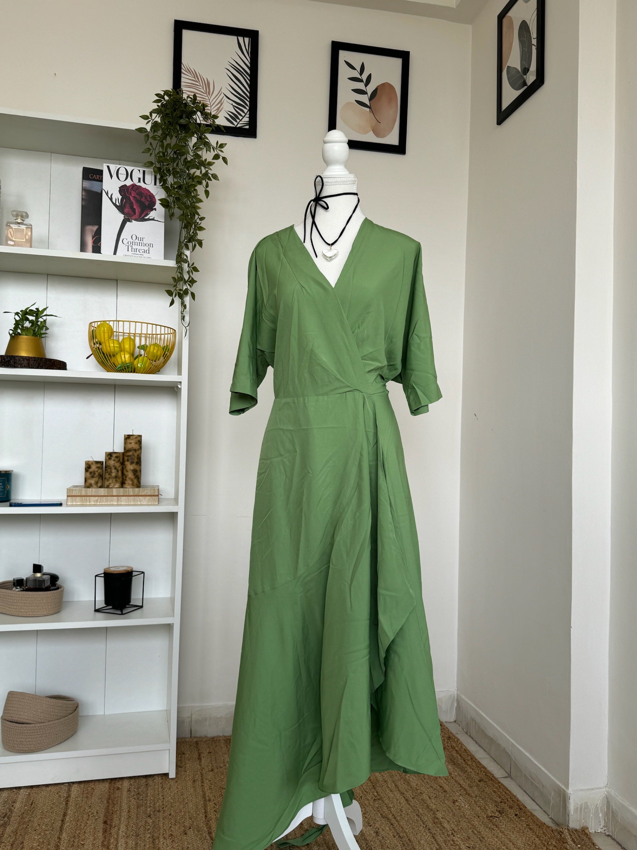 Green Wraparound Dress