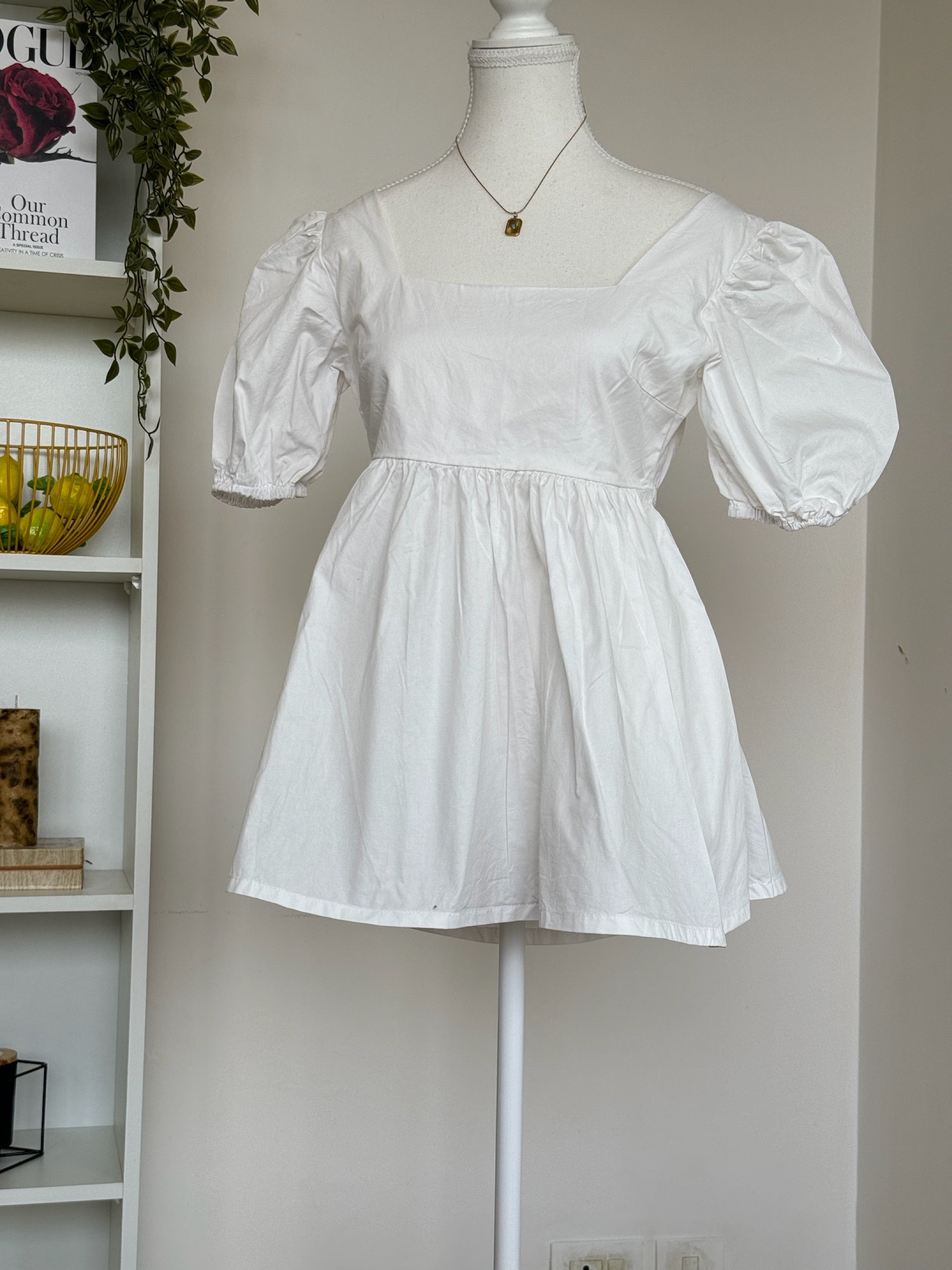 White Baby Doll Mini Dress