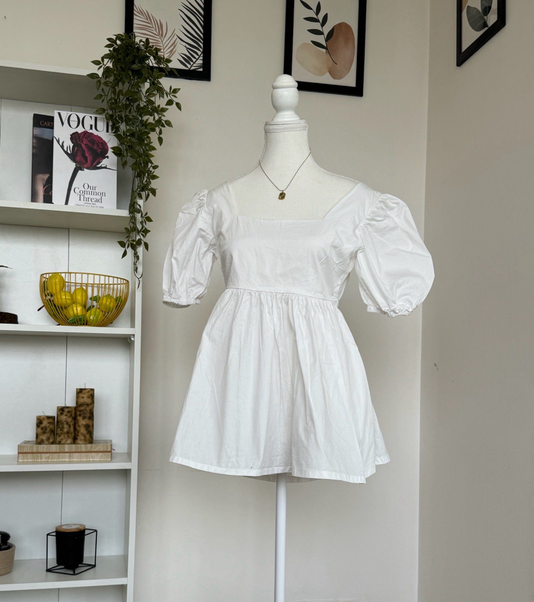 White Baby Doll Mini Dress