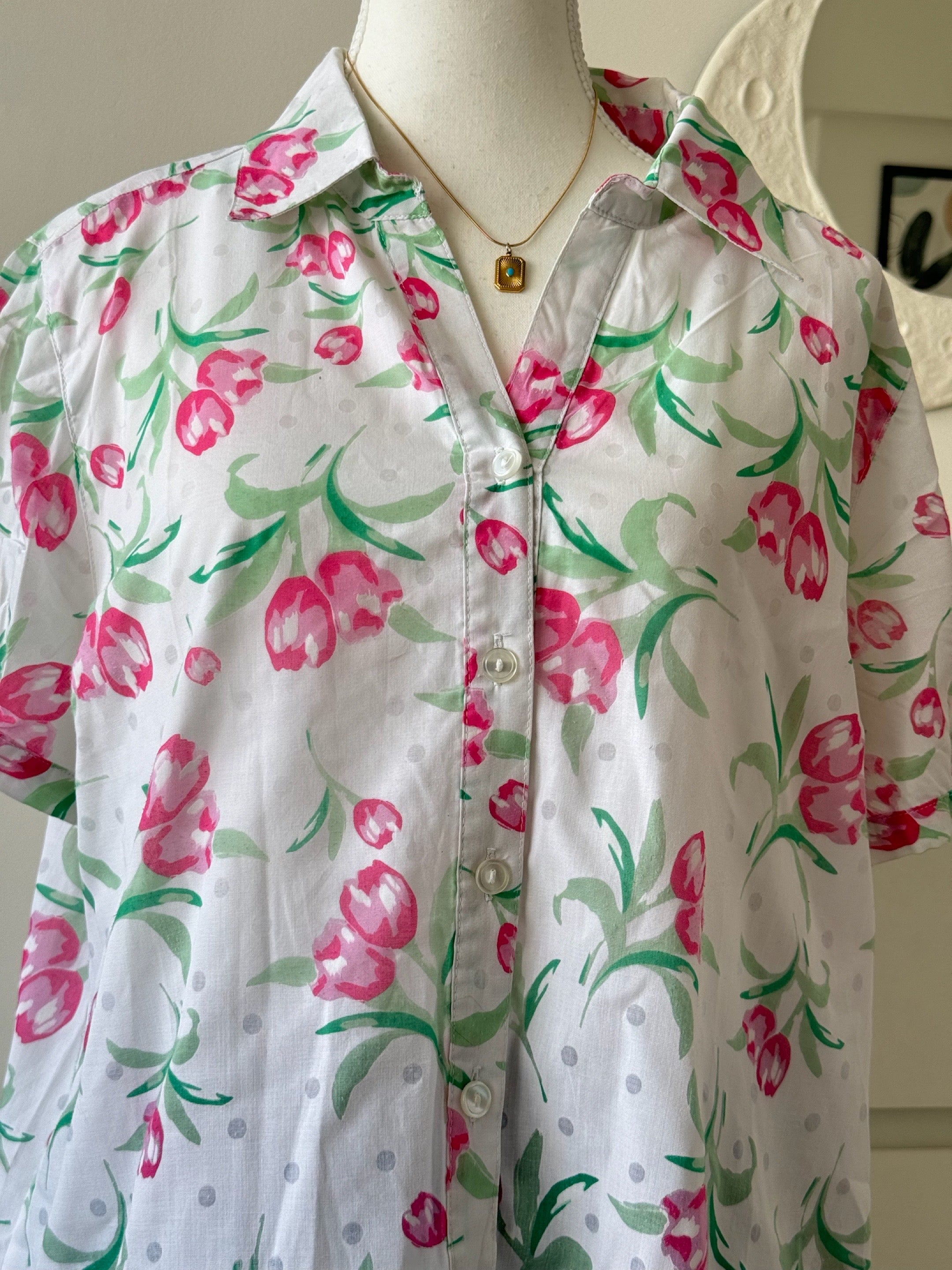 White Tulip Printed Shirt