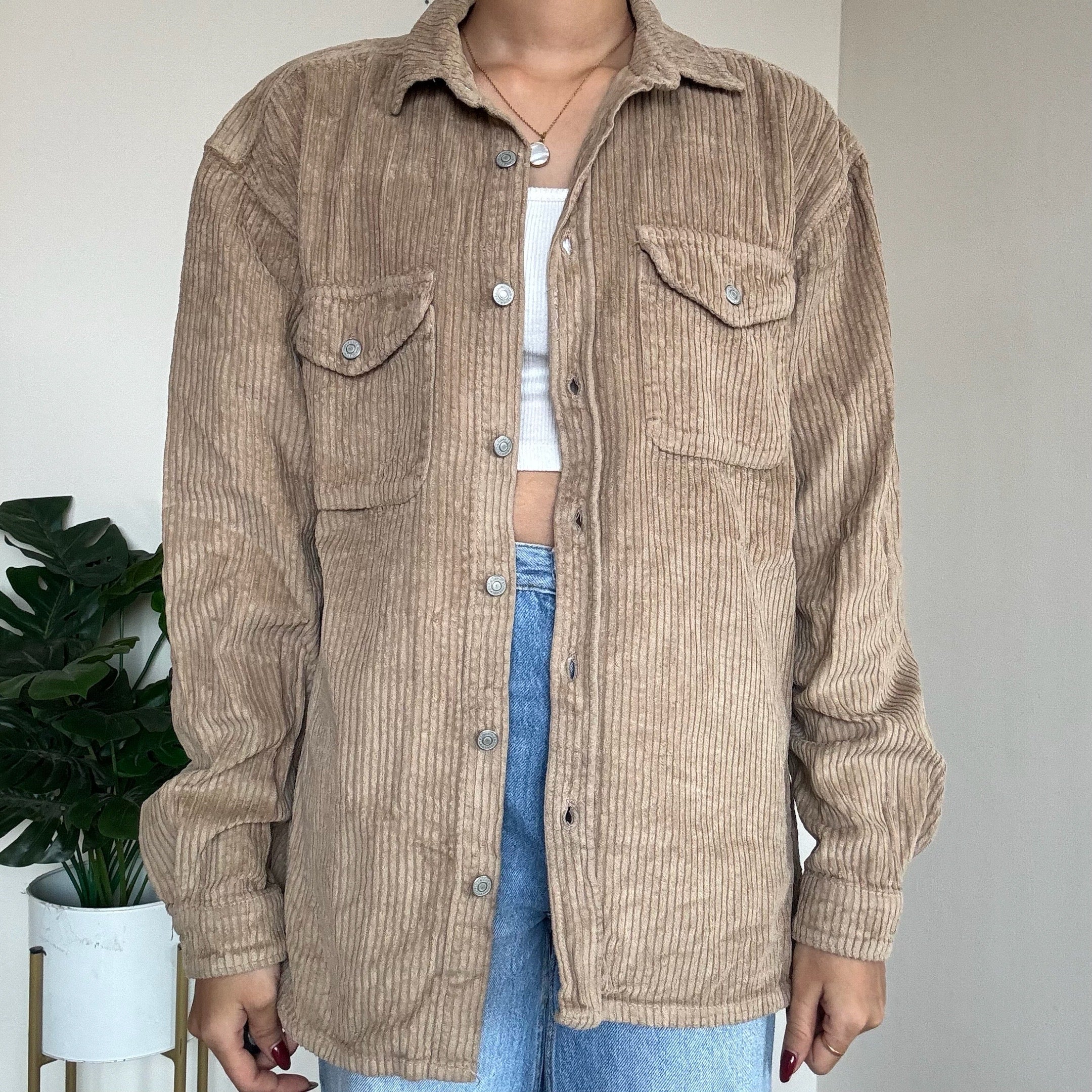 Brown Corduroy Jacket - ZARA