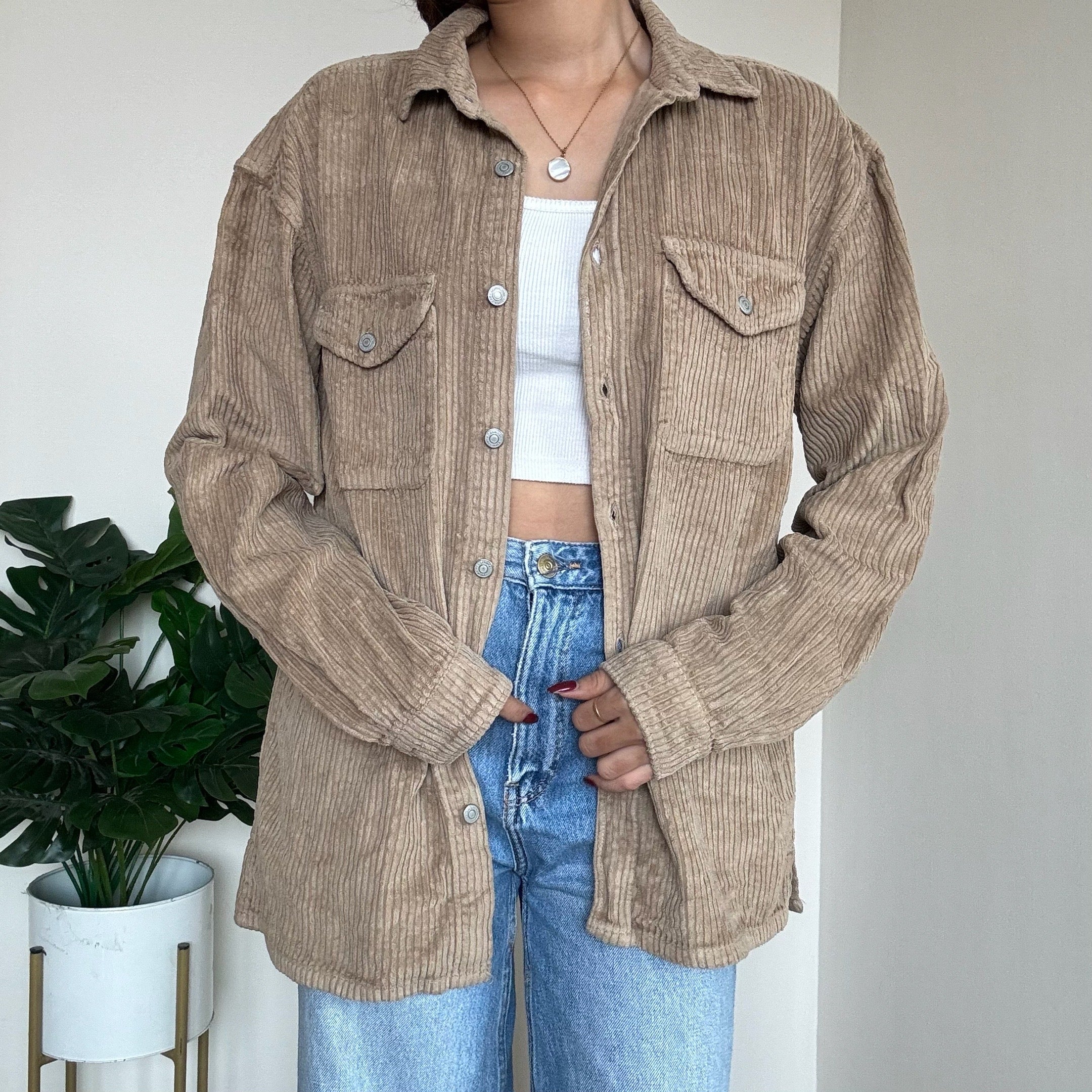 Brown Corduroy Jacket - ZARA