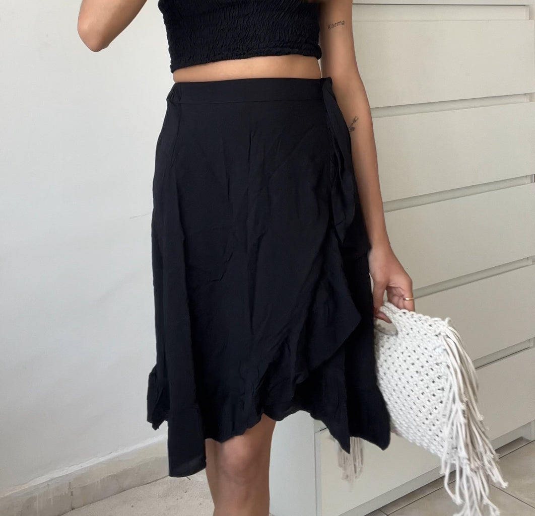 Black Mini Layer Skirt - 24/26