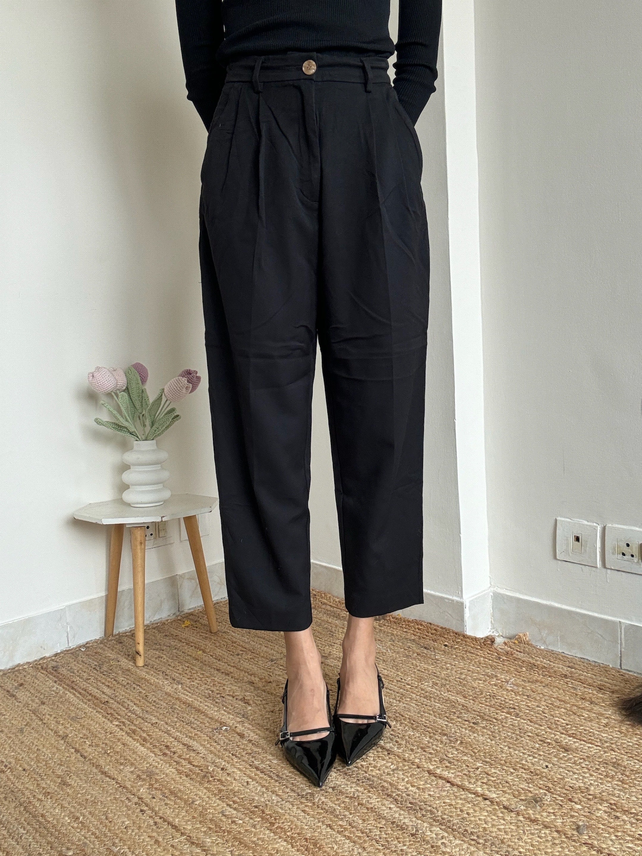 HM Black Trouser Pants - 25