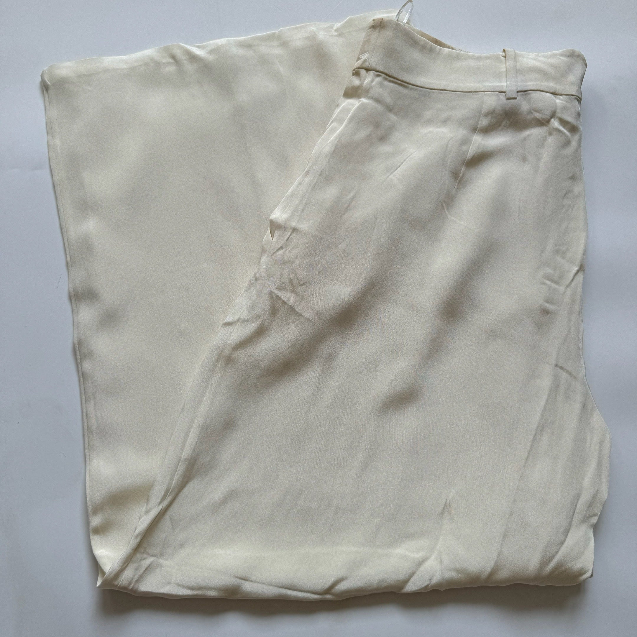 White Wide Pants LS - 32