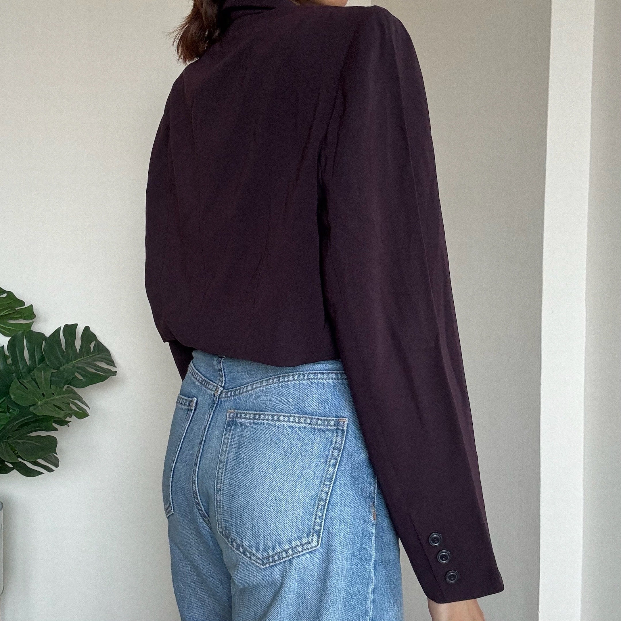 Deep Wine Cropped Blazer - GW