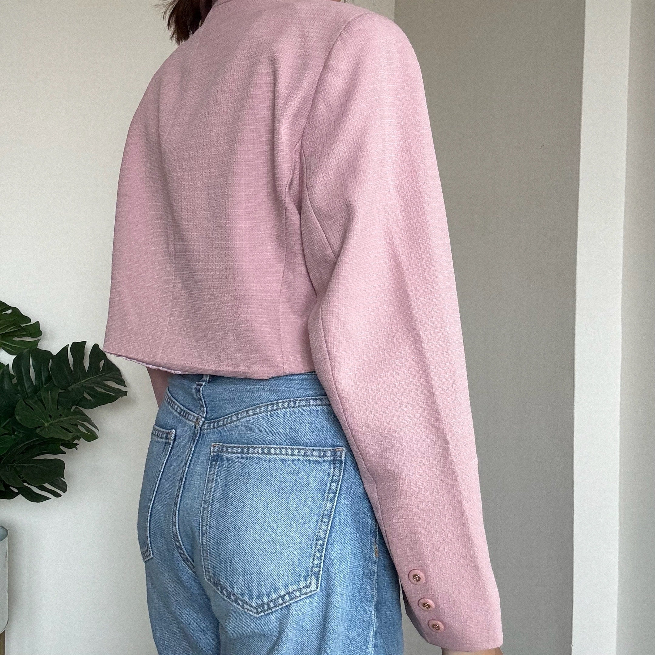 Baby Pink Cropped Blazer