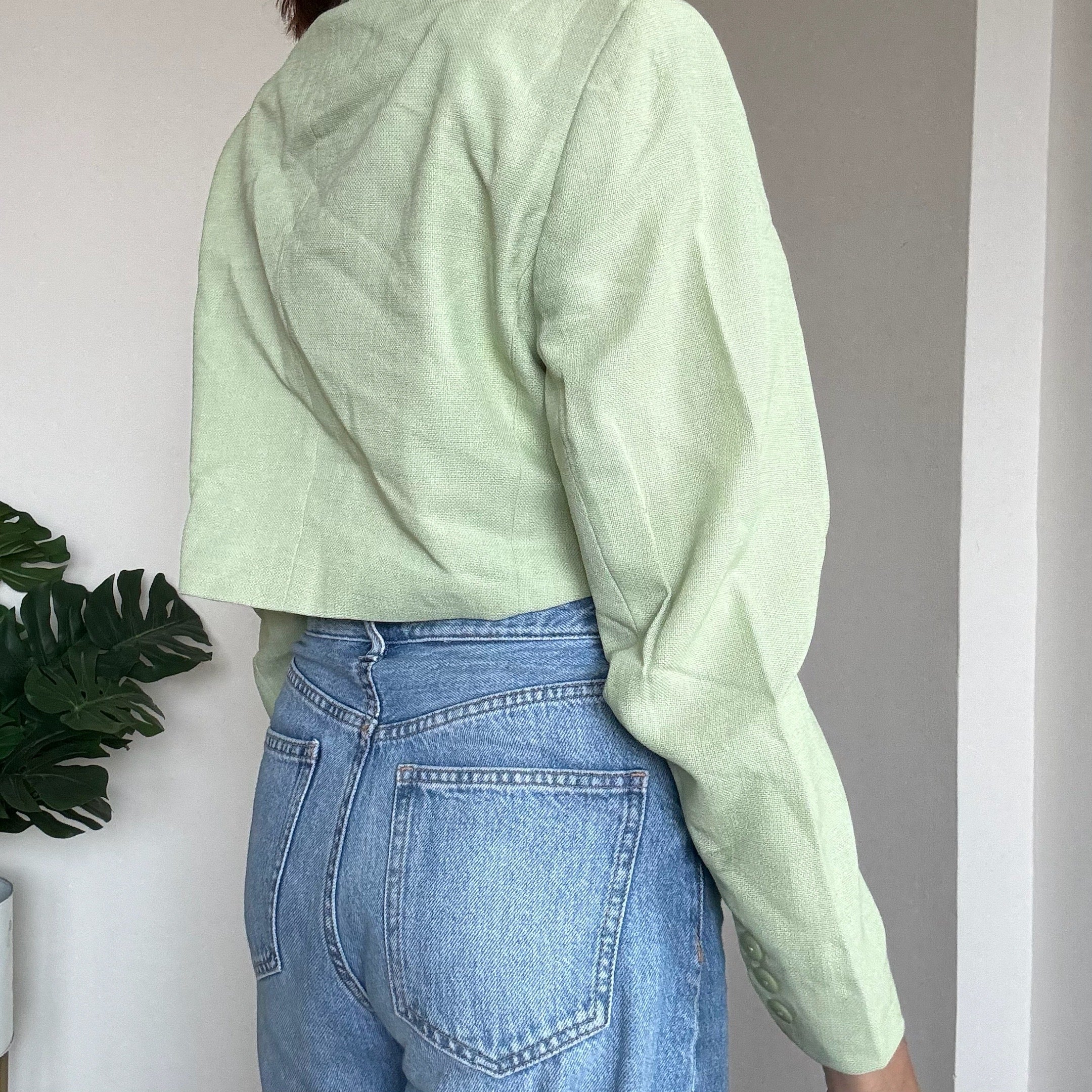 Pastel Green Cropped Blazer - GW