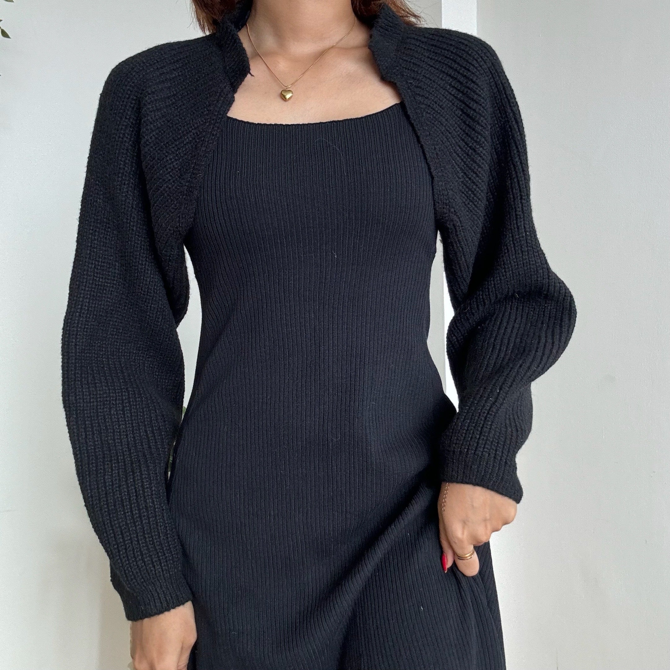 Black Knitted Bolero Shrug  - 03