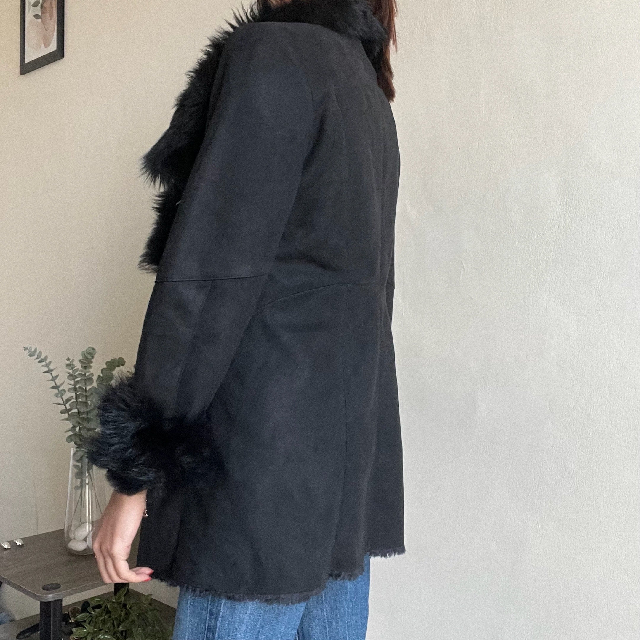 Black Suede Fur Jacket - 2me