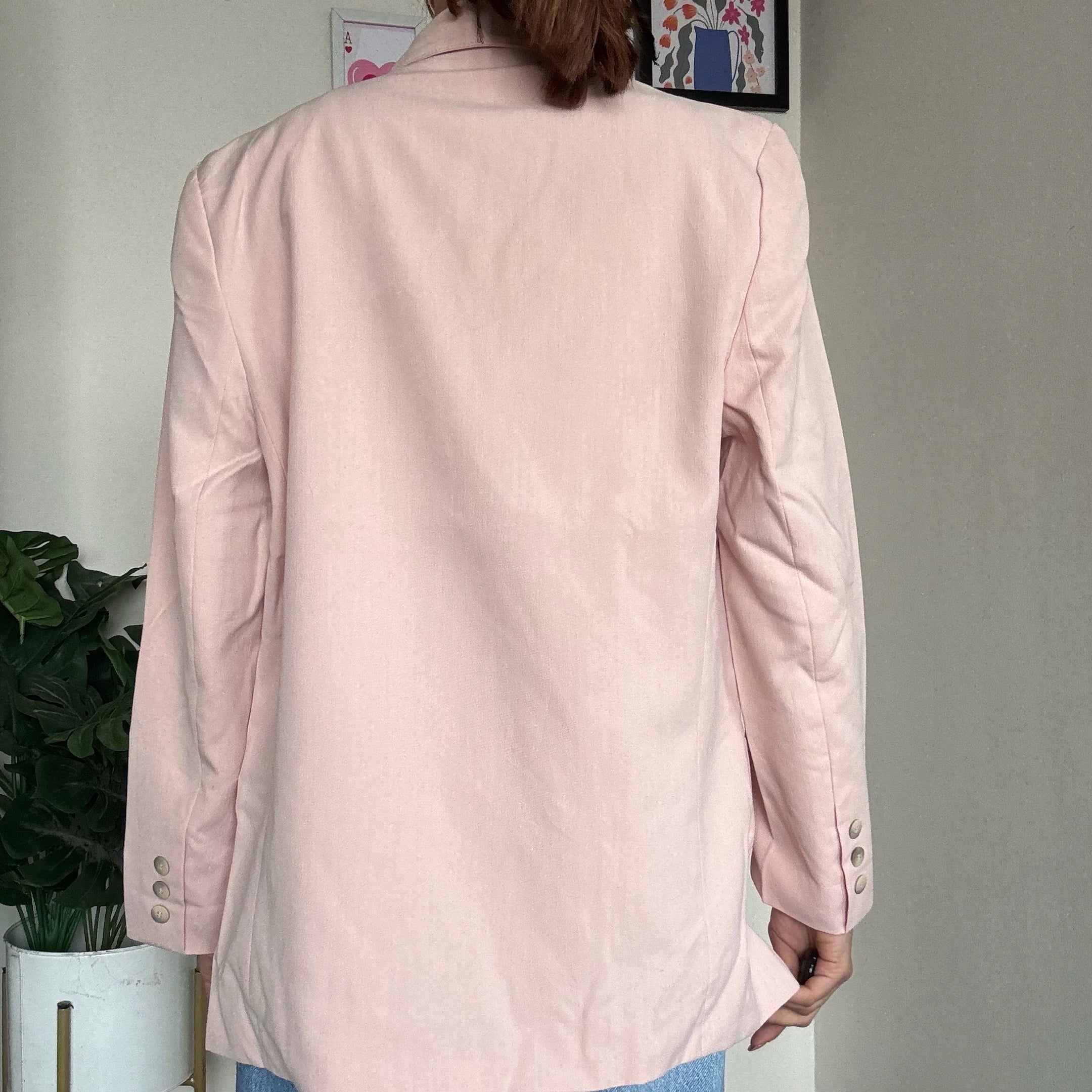 Baby Pink Oversized Blazer