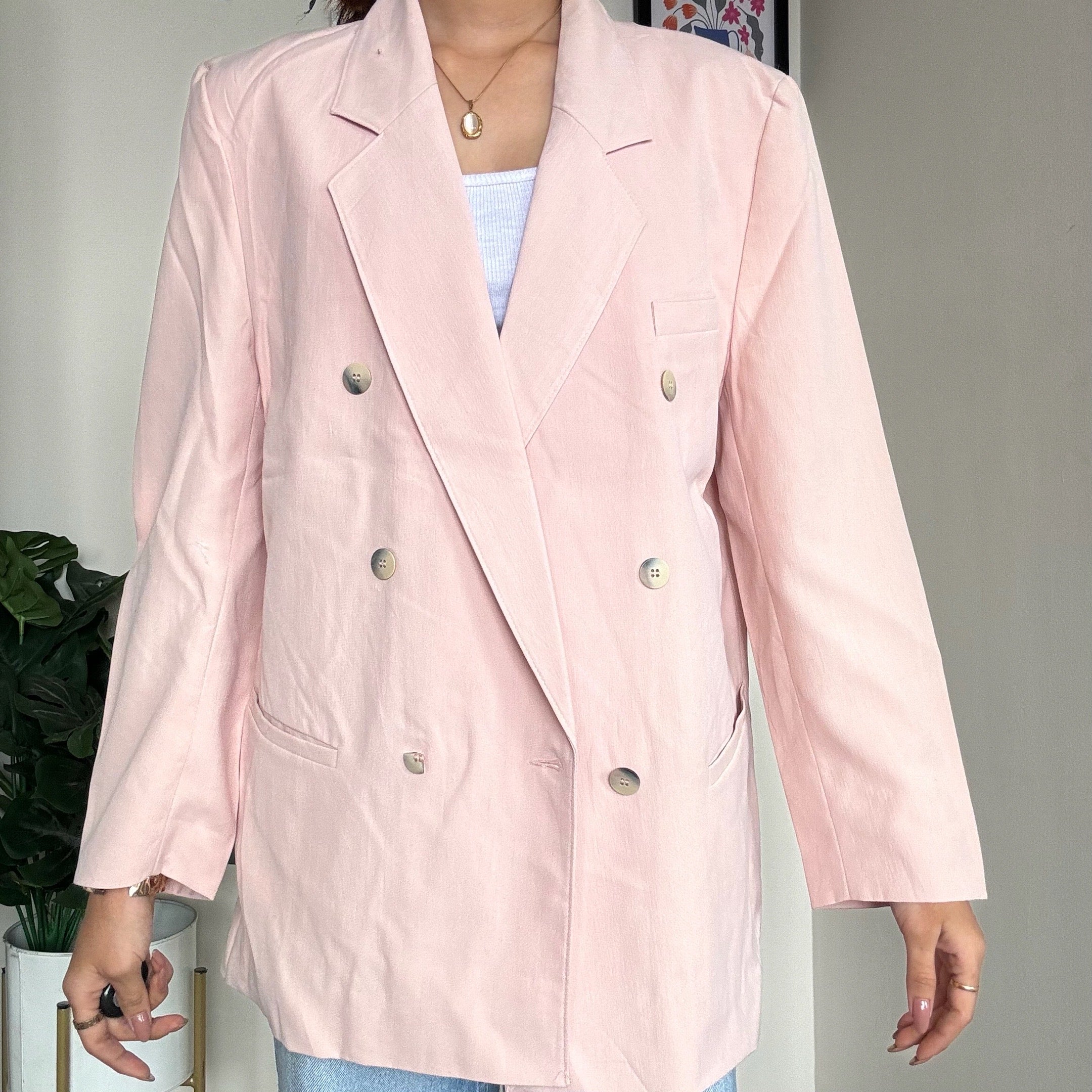 Baby Pink Oversized Blazer