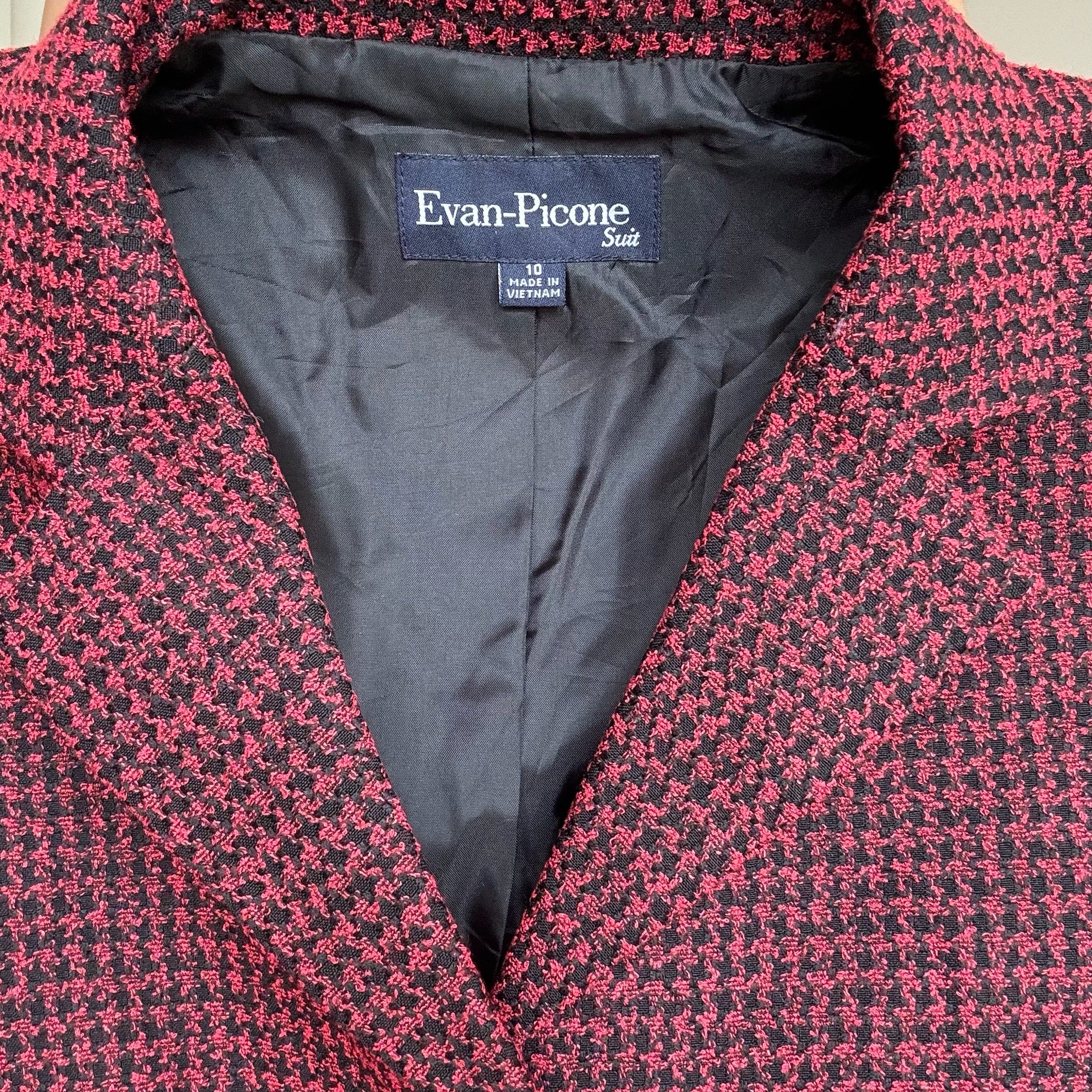 Red-Black Tweed Blazer