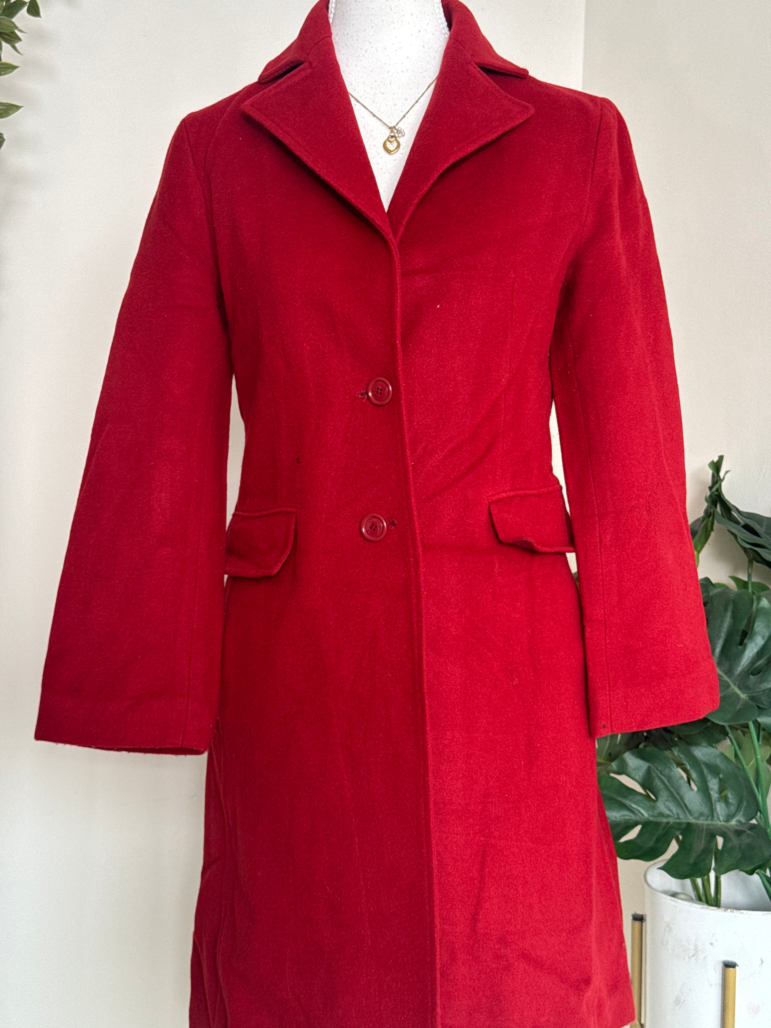 Red Woollen Overcoat - si