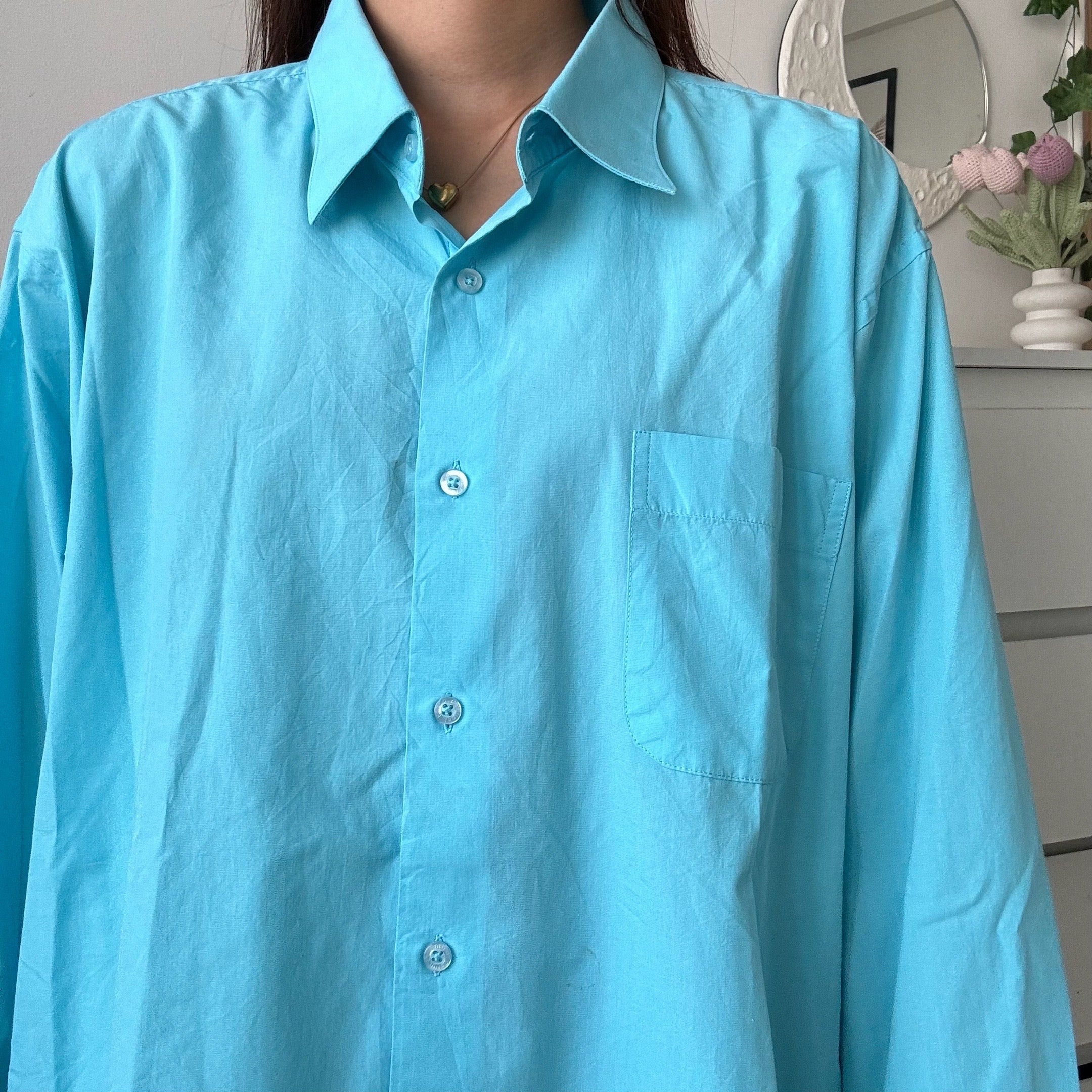 Solid Blue Unisex Shirt -  EC