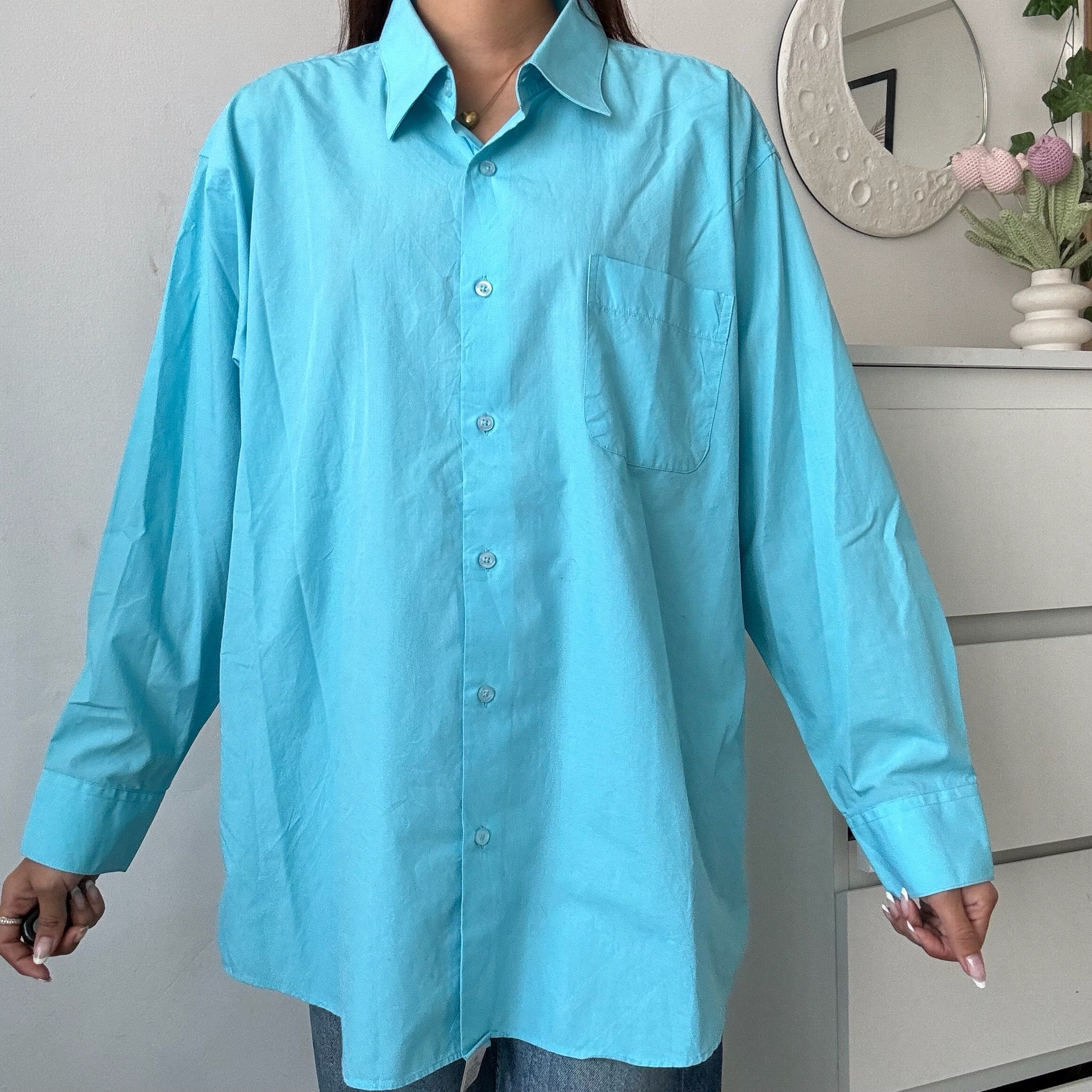 Solid Blue Unisex Shirt -  EC