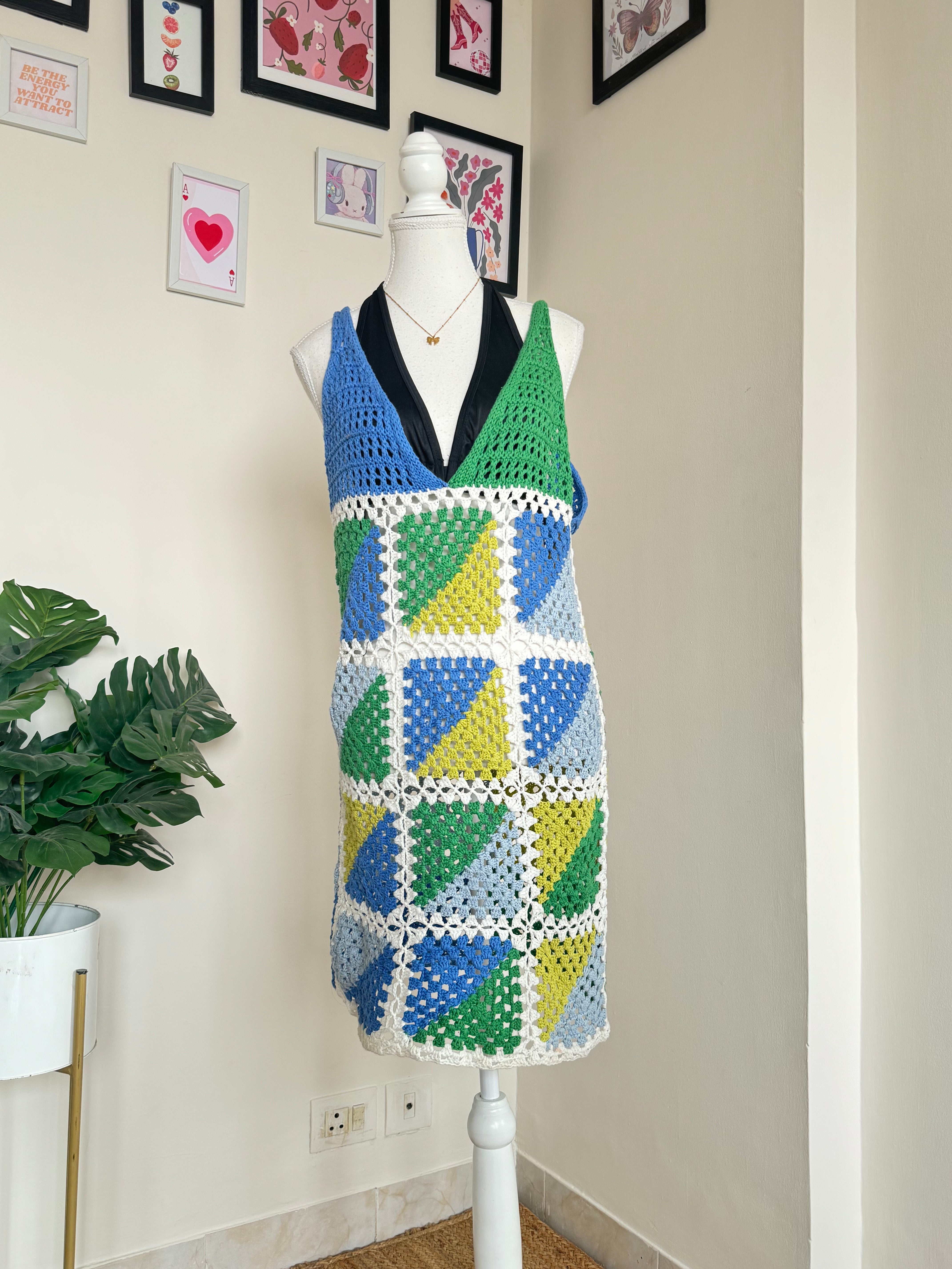 Colourful Crochet Dress