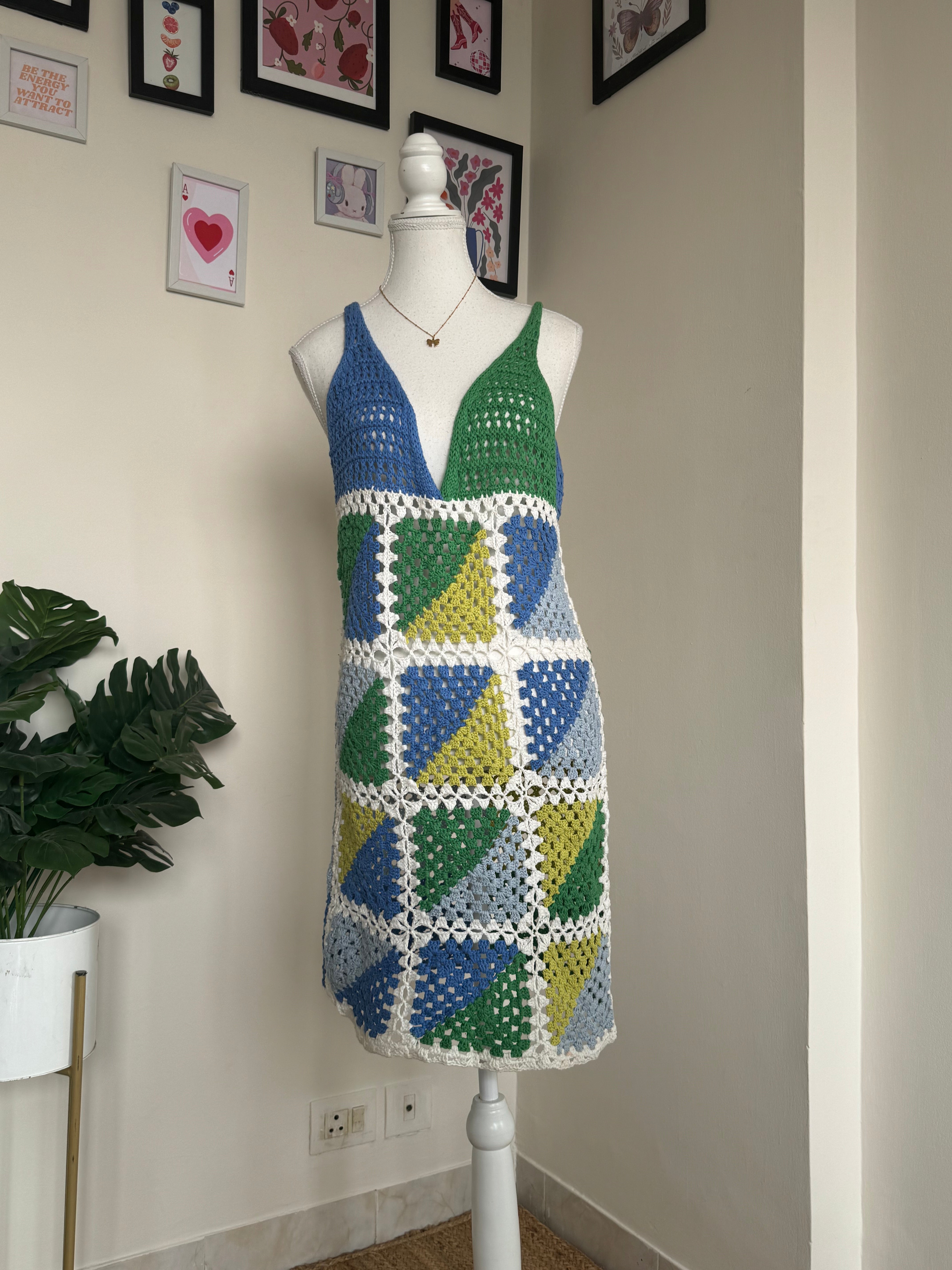 Colourful Crochet Dress