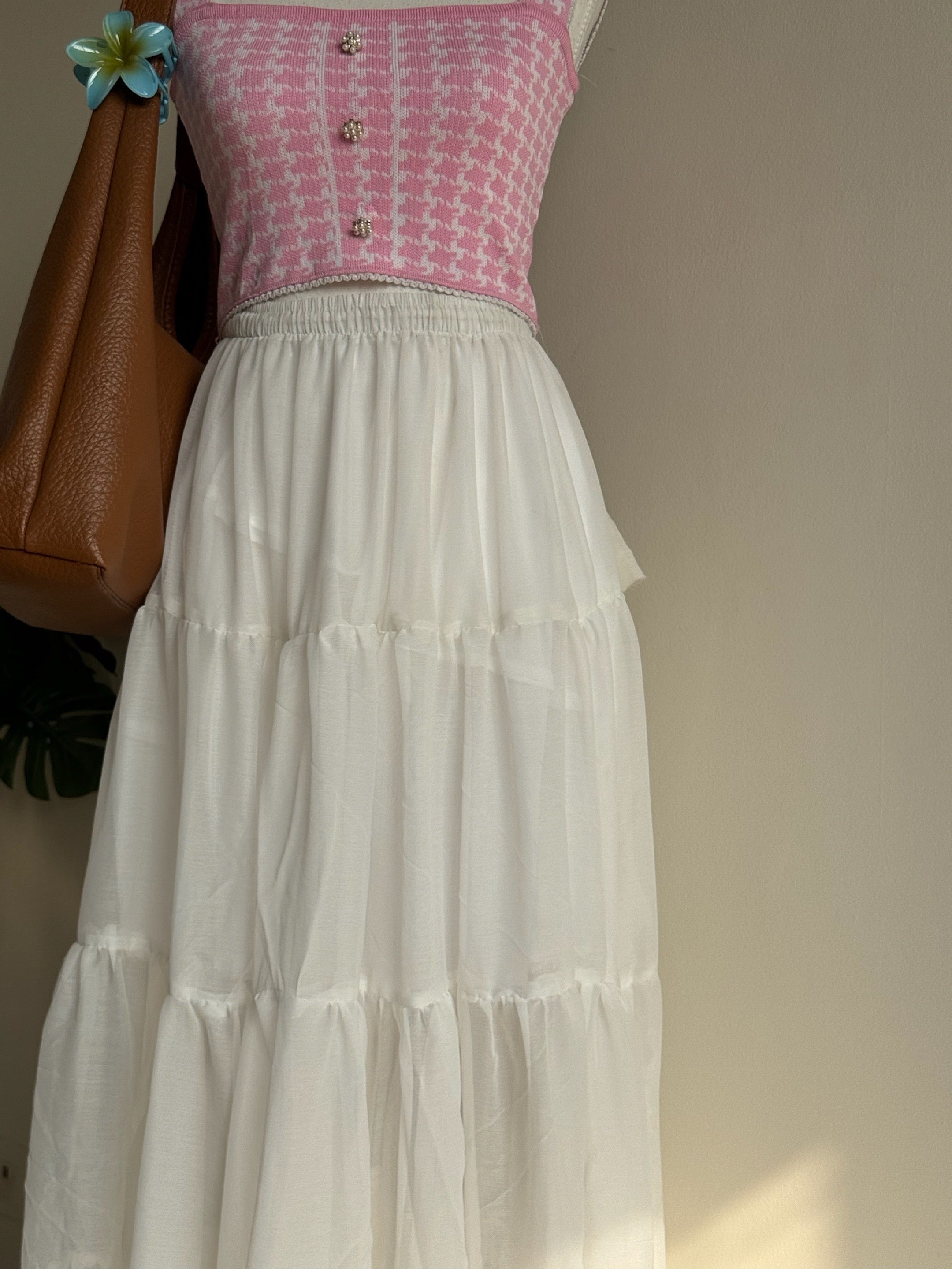 White Long Maxi Skirt