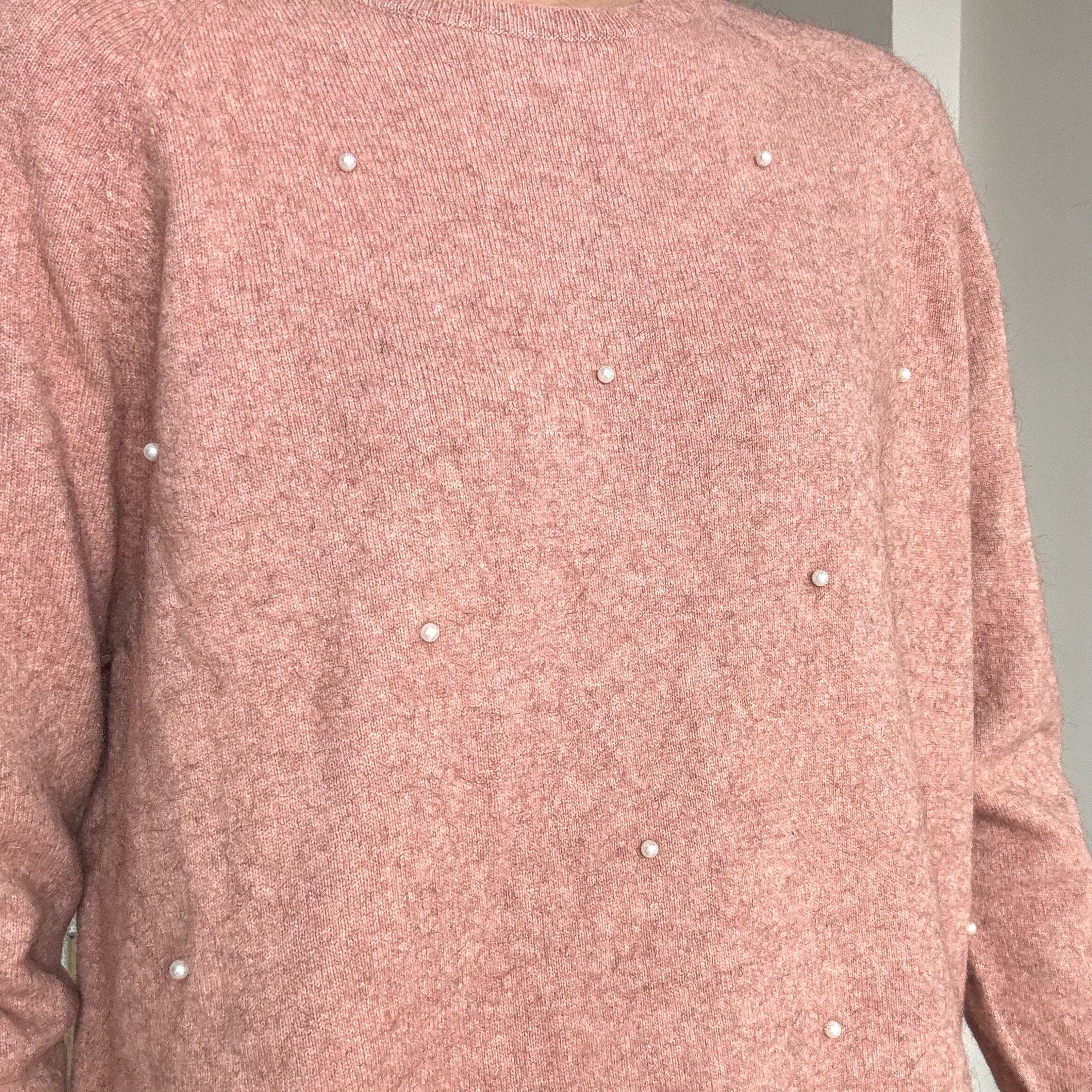 Blush Pink Pearl Sweater