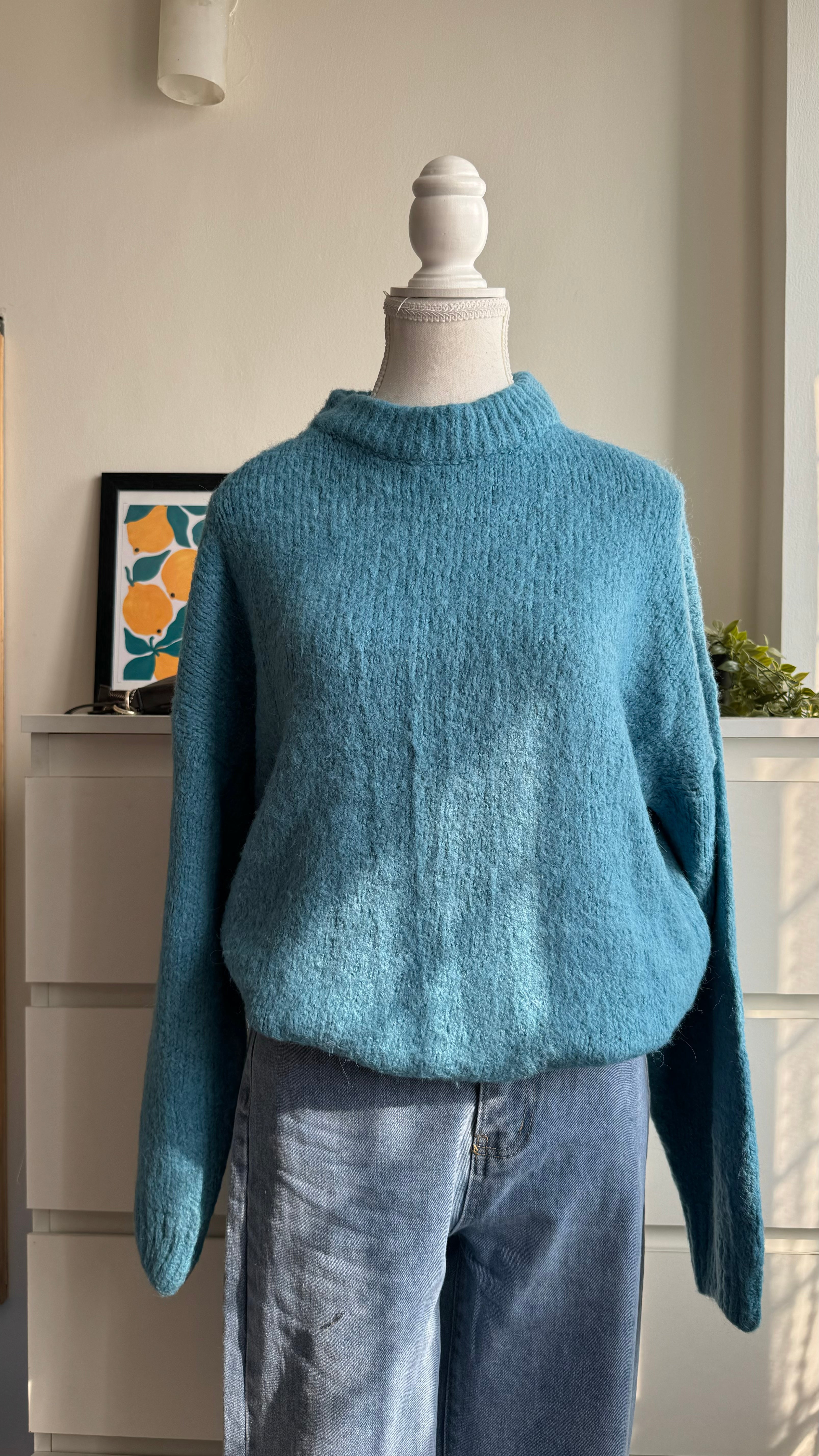 Blue Turtle Neck Sweater