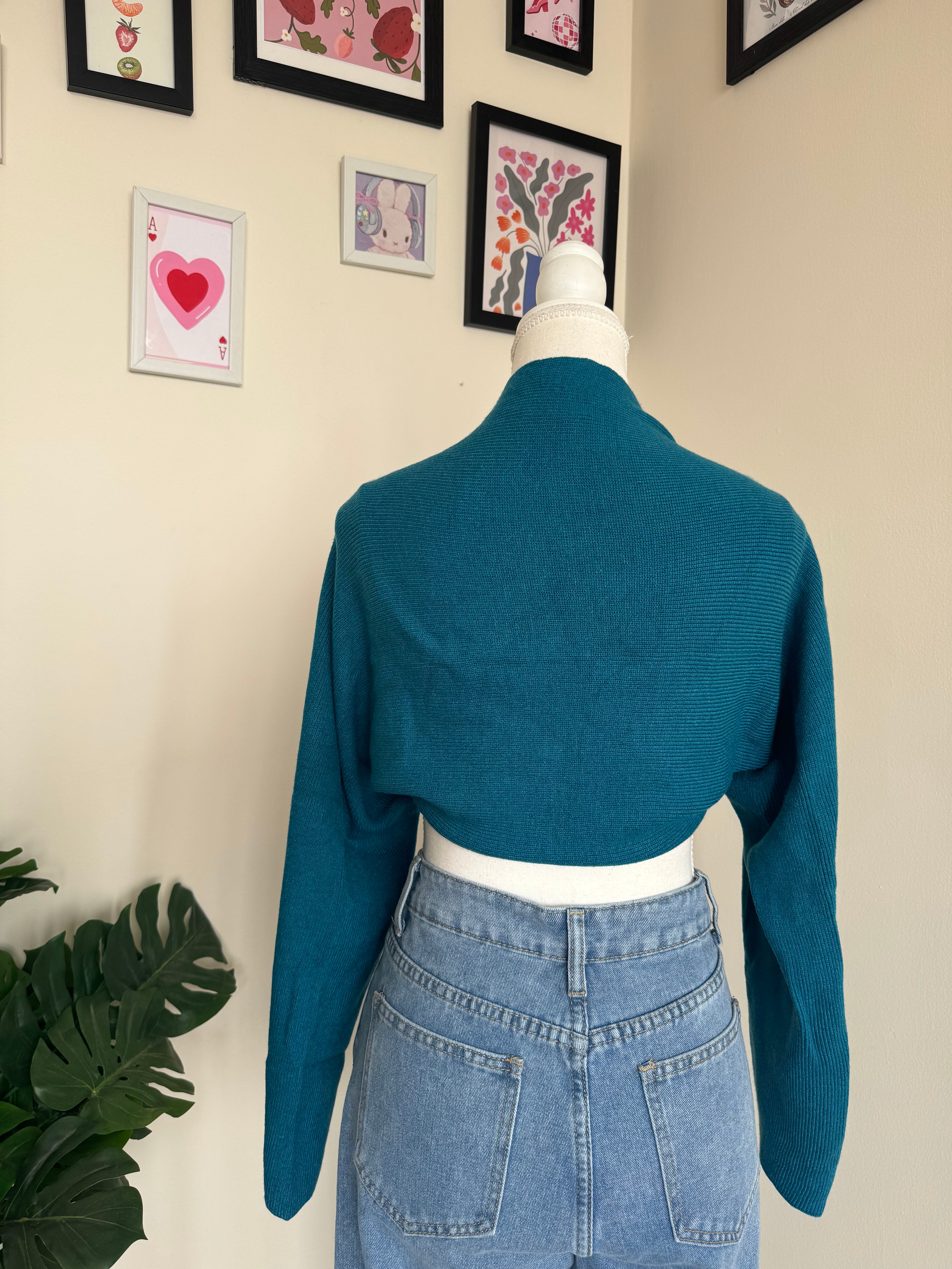 Peacock Blue Bolero Shrug