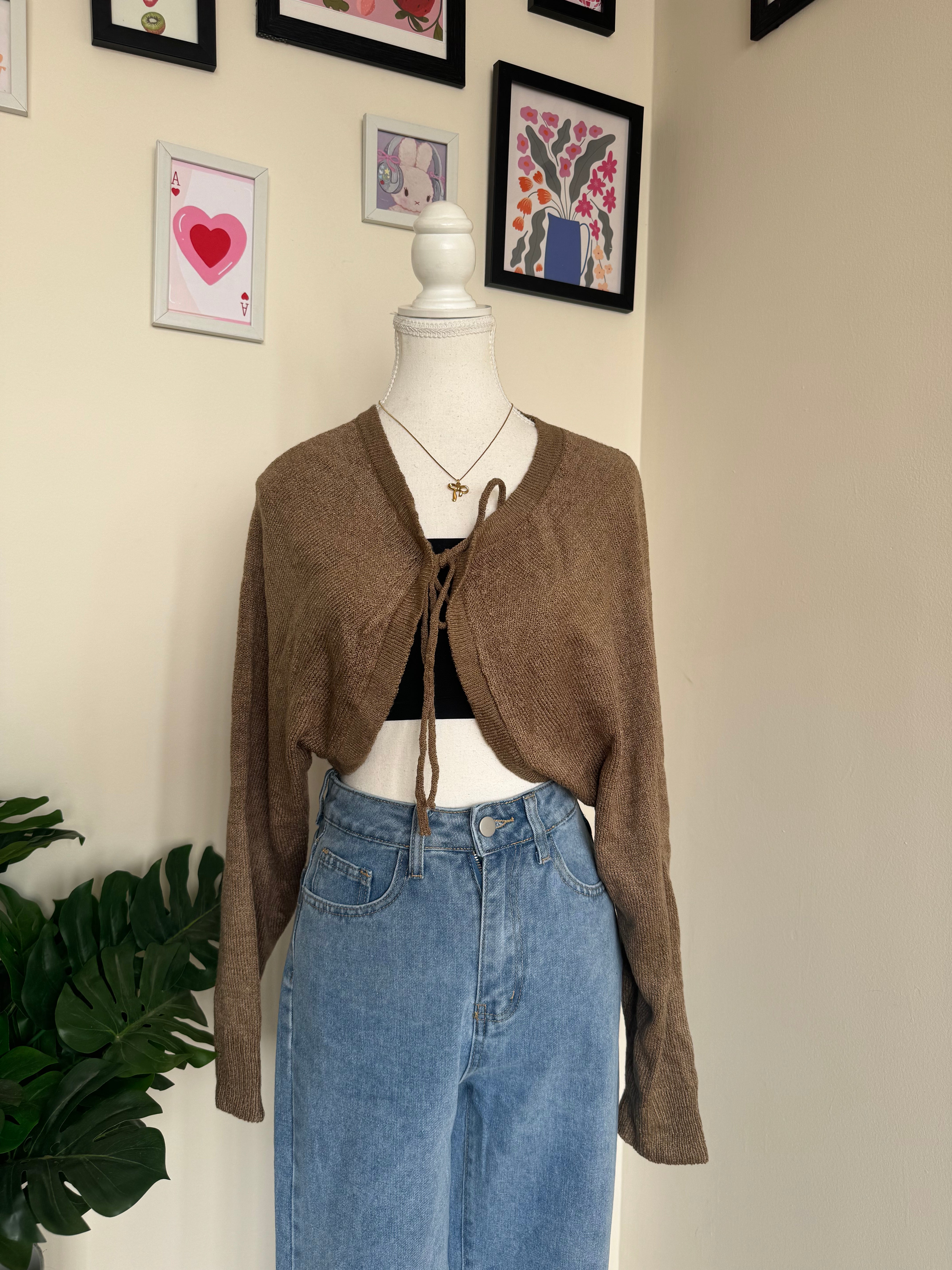 Brown Bolero Shrug