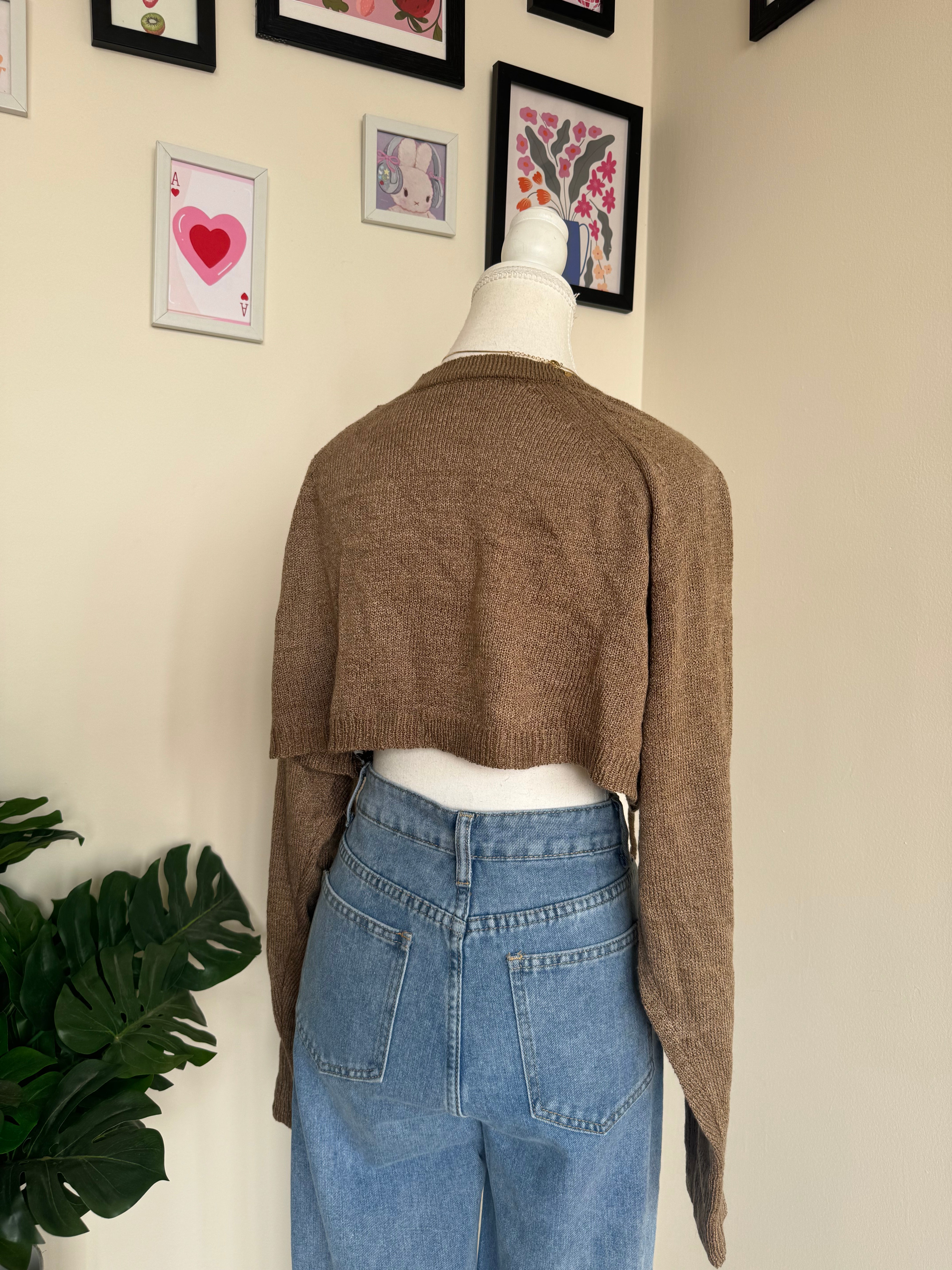 Brown Bolero Shrug