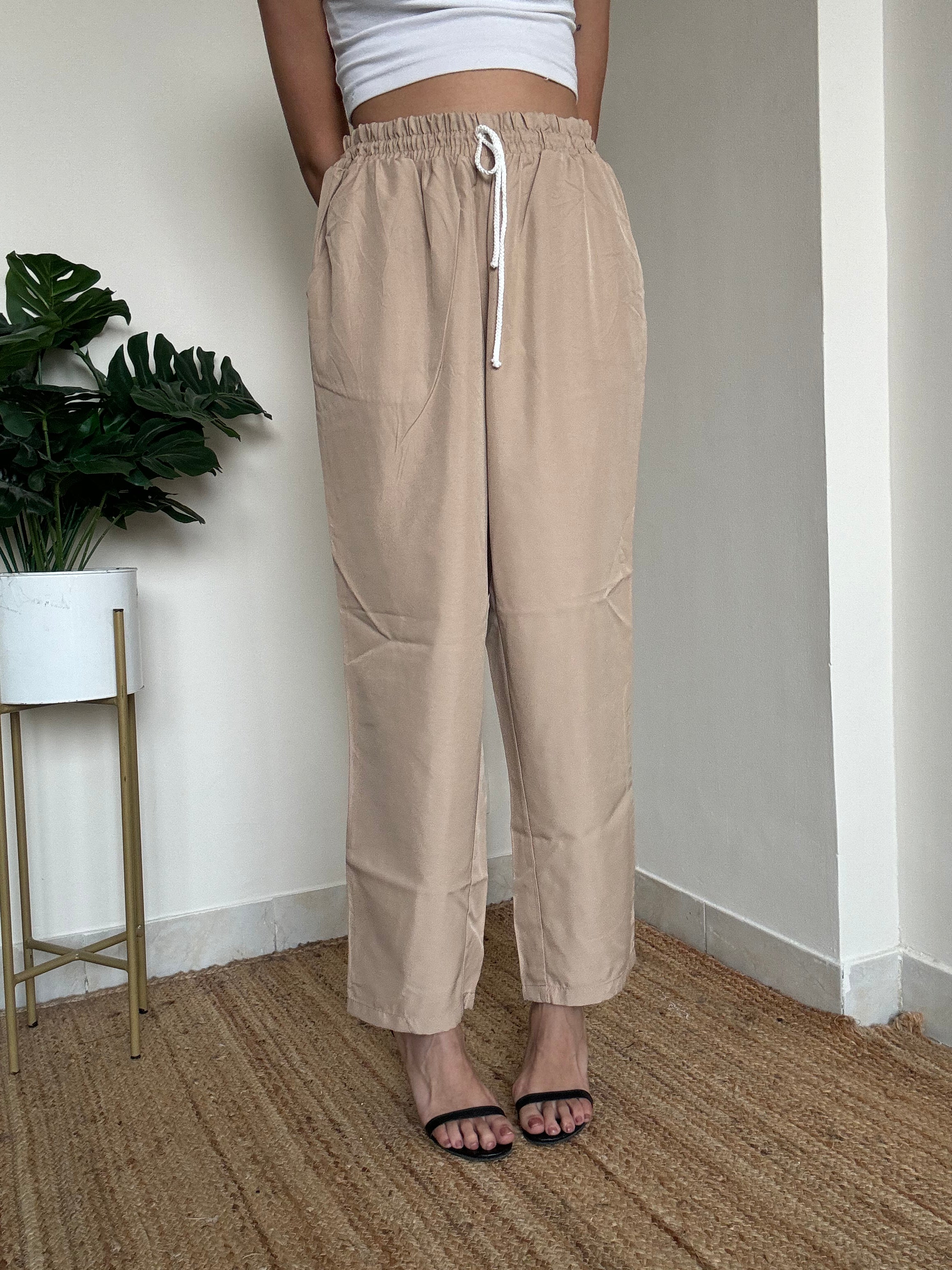 Beige Casual Pants - 32/38