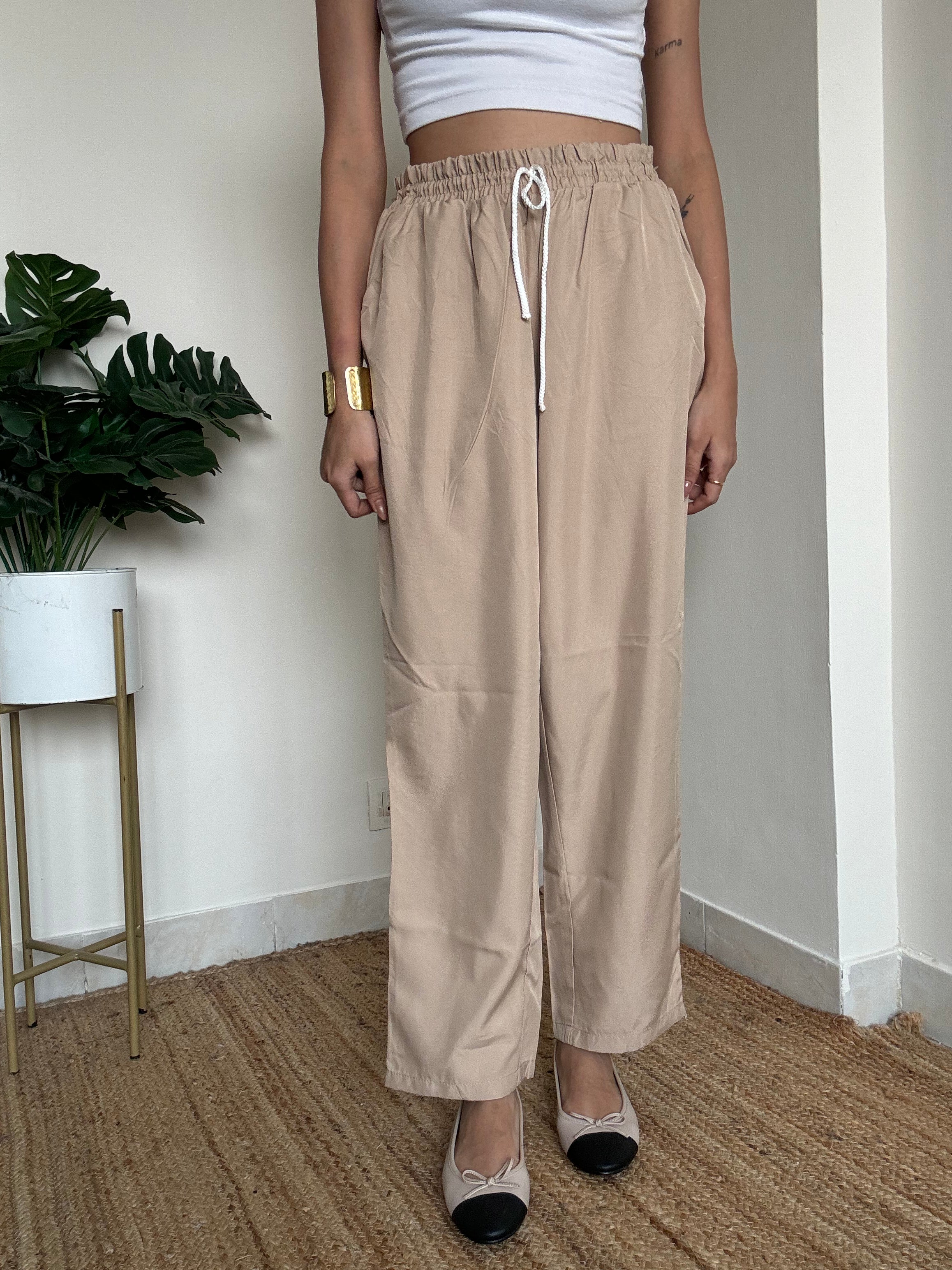 Beige Casual Pants - 32/38