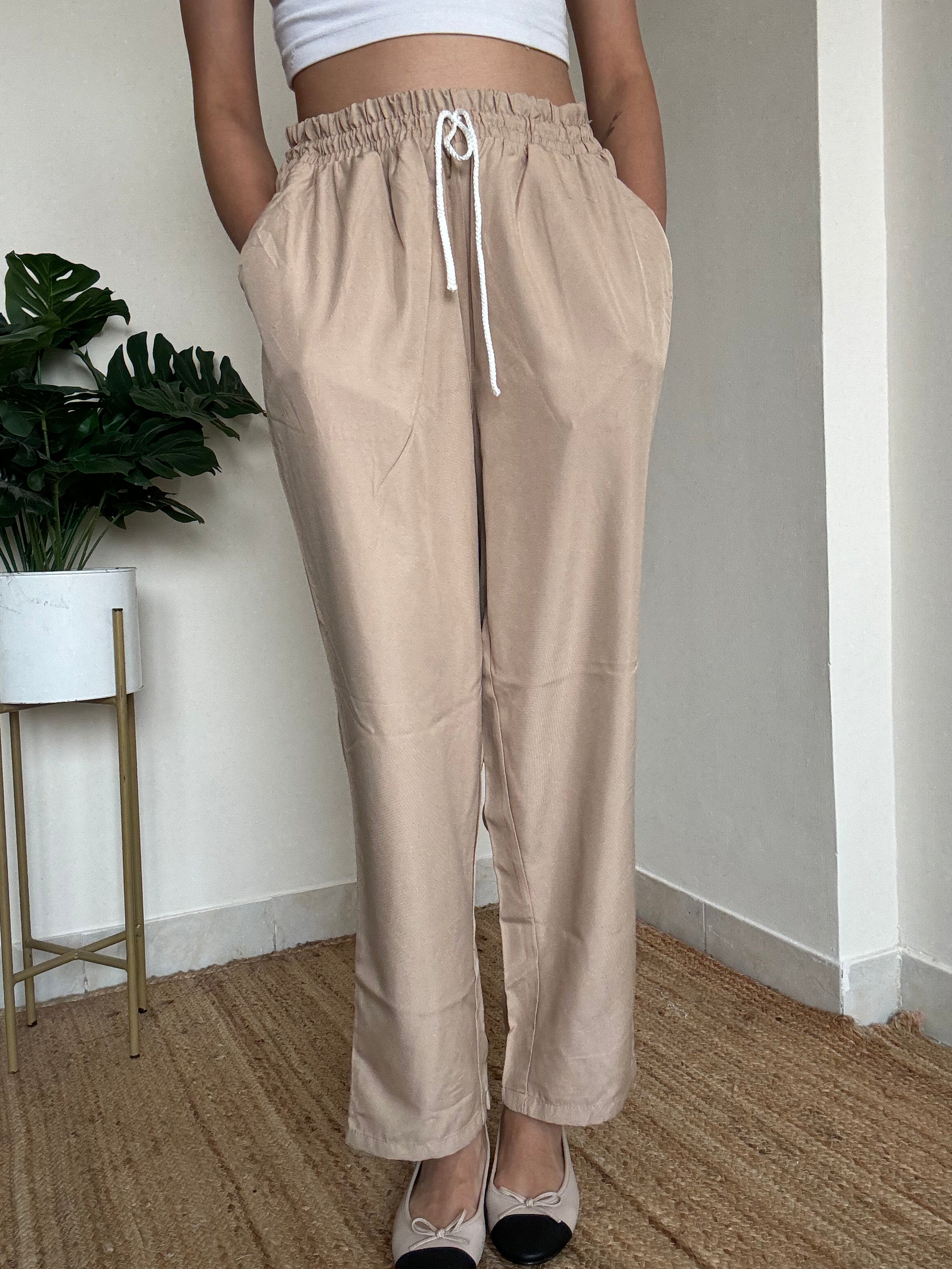 Beige Casual Pants - 32/38