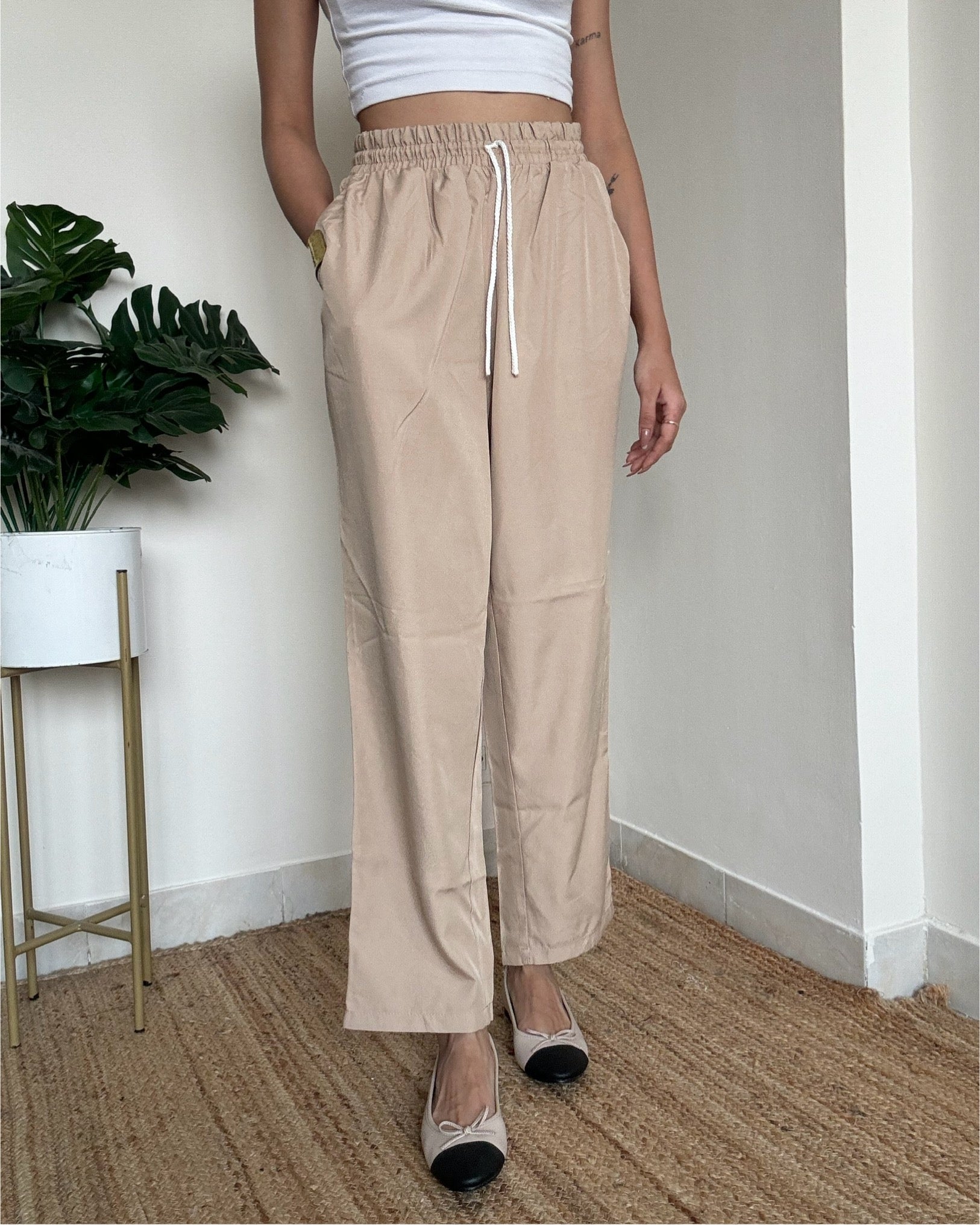 Beige Casual Pants - 32/38